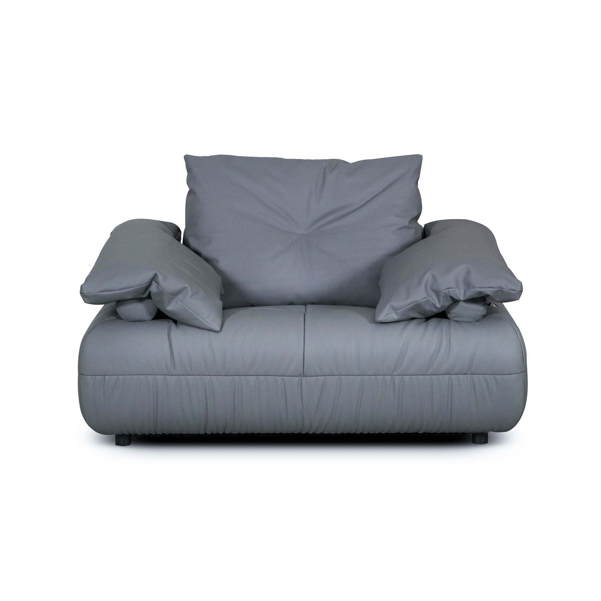 Palermo - Armchair - Genuine Petrol Leather