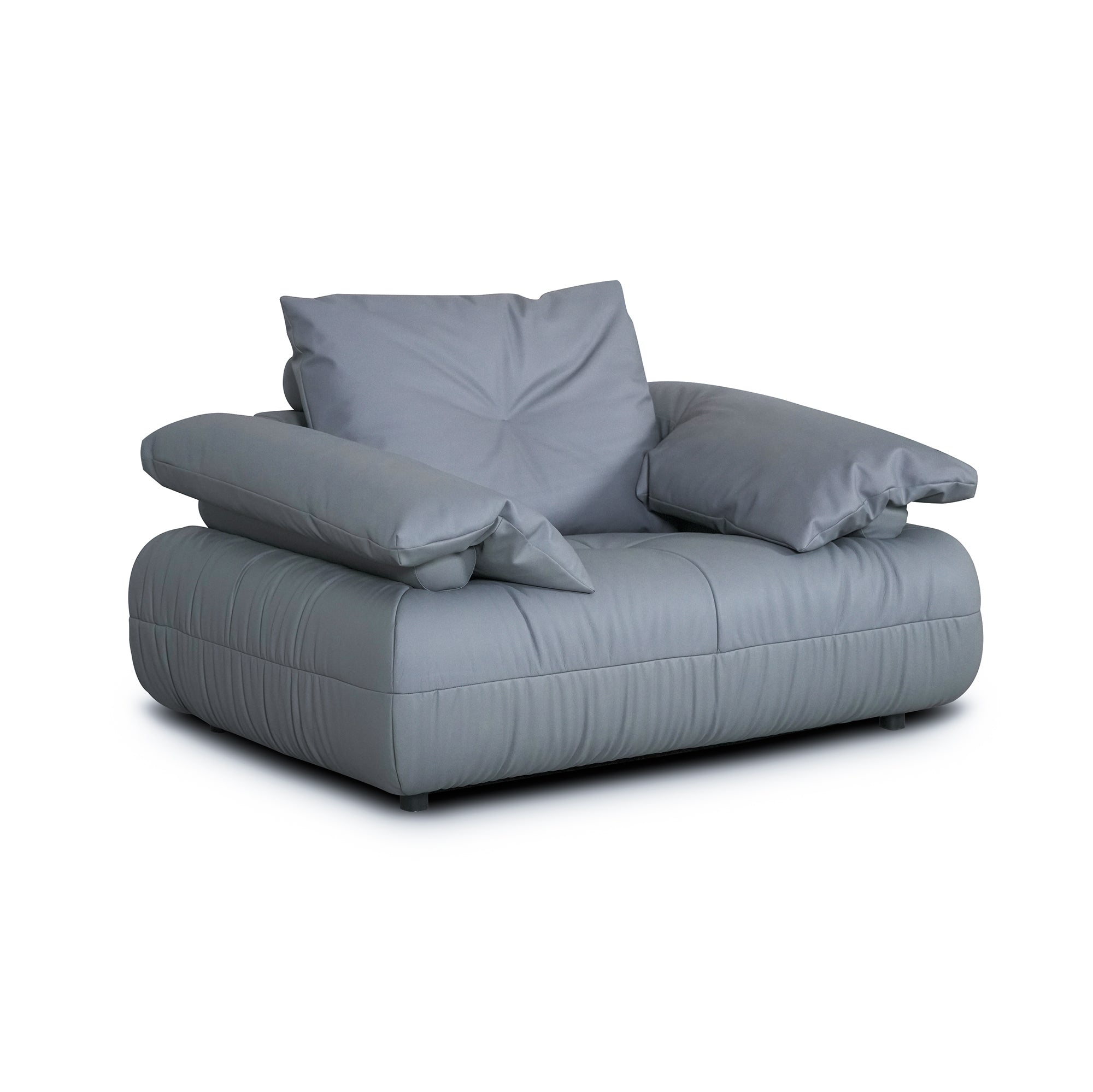 Palermo - Armchair - Genuine Petrol Leather