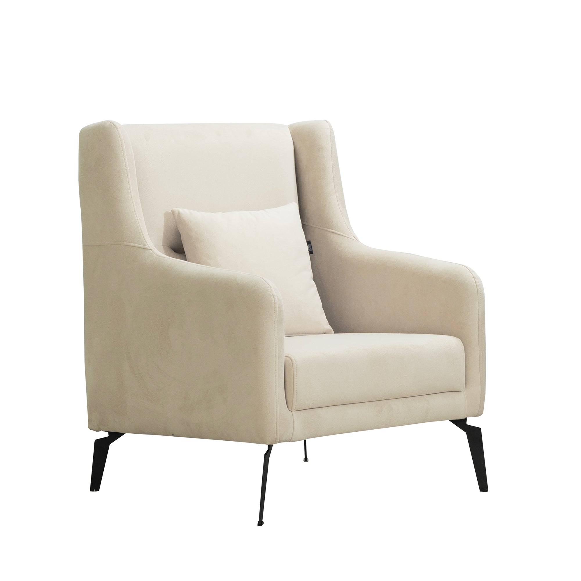 Luna - Armchair - Beige Fabric