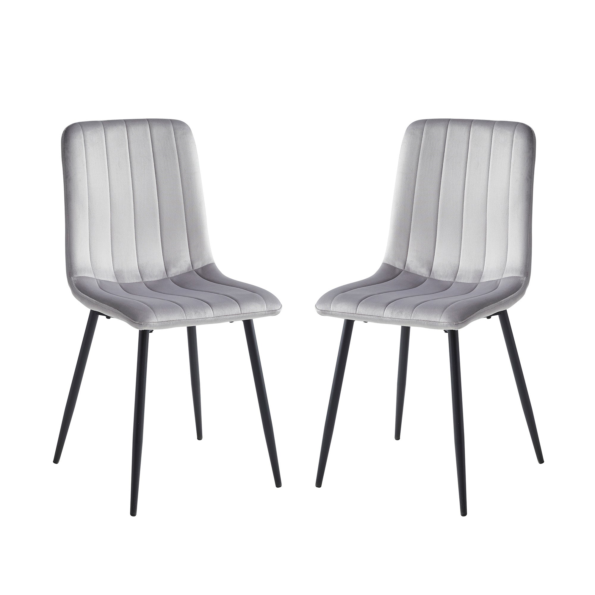 Noa - Dining Chair - Light Grey Velvet