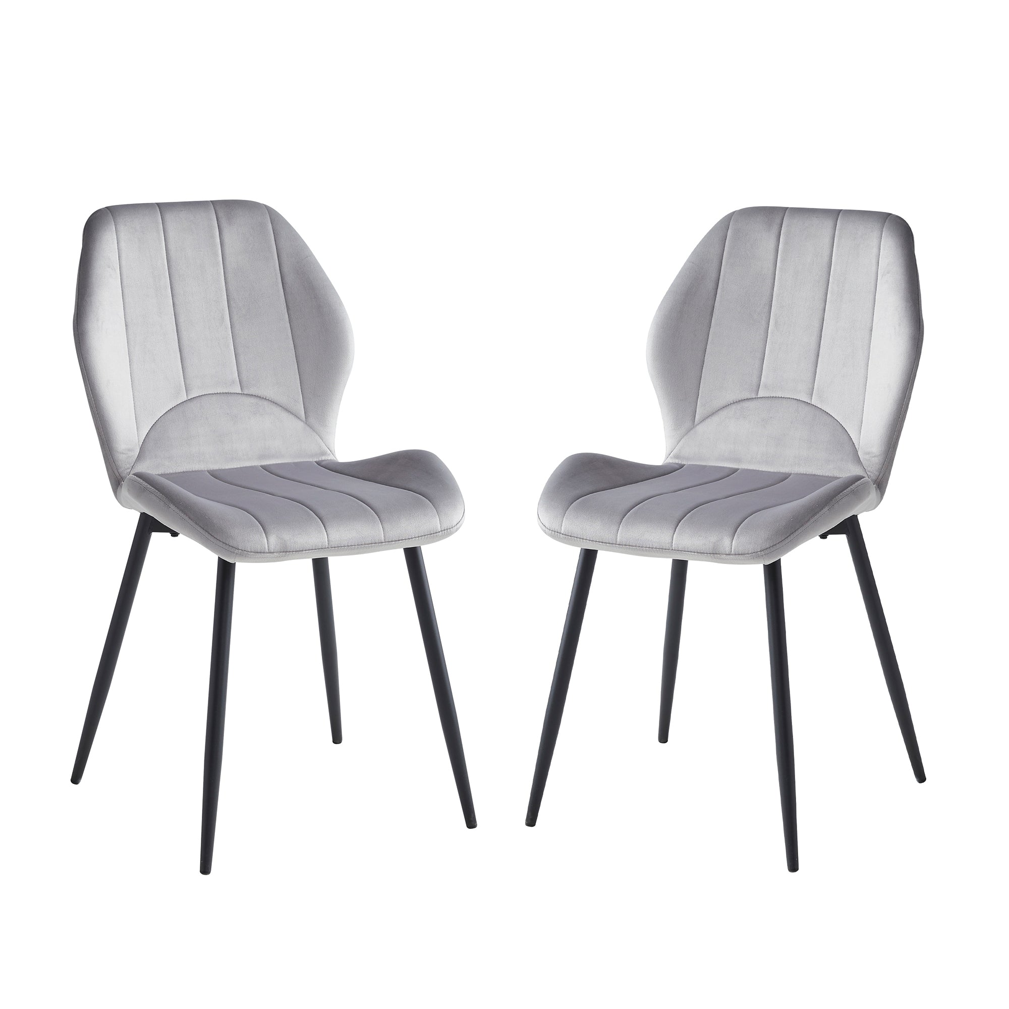 Mira - Dining Chair - Light Grey Velvet