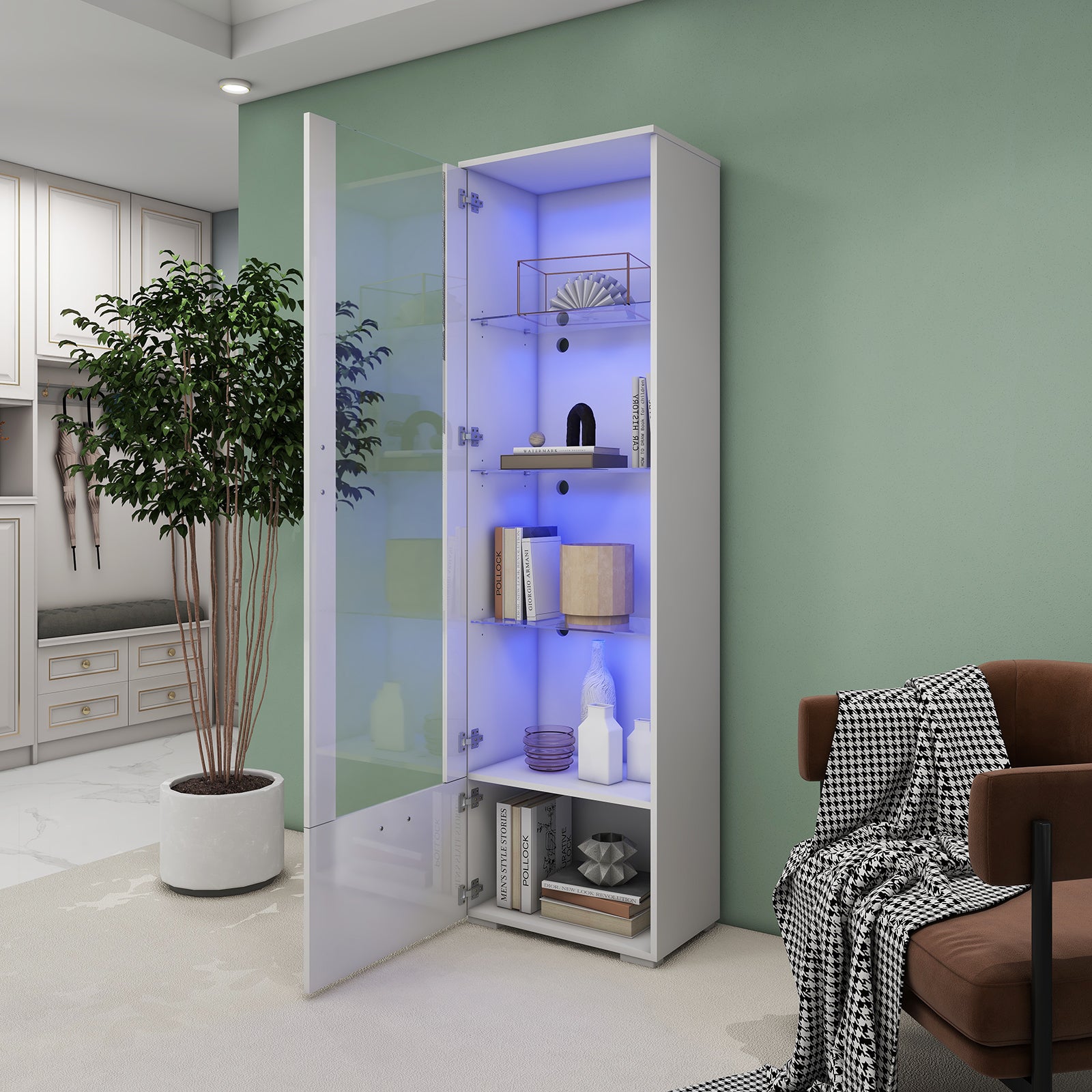 Milana - Armoire de rangement Polyvalente - Blanc Lustré