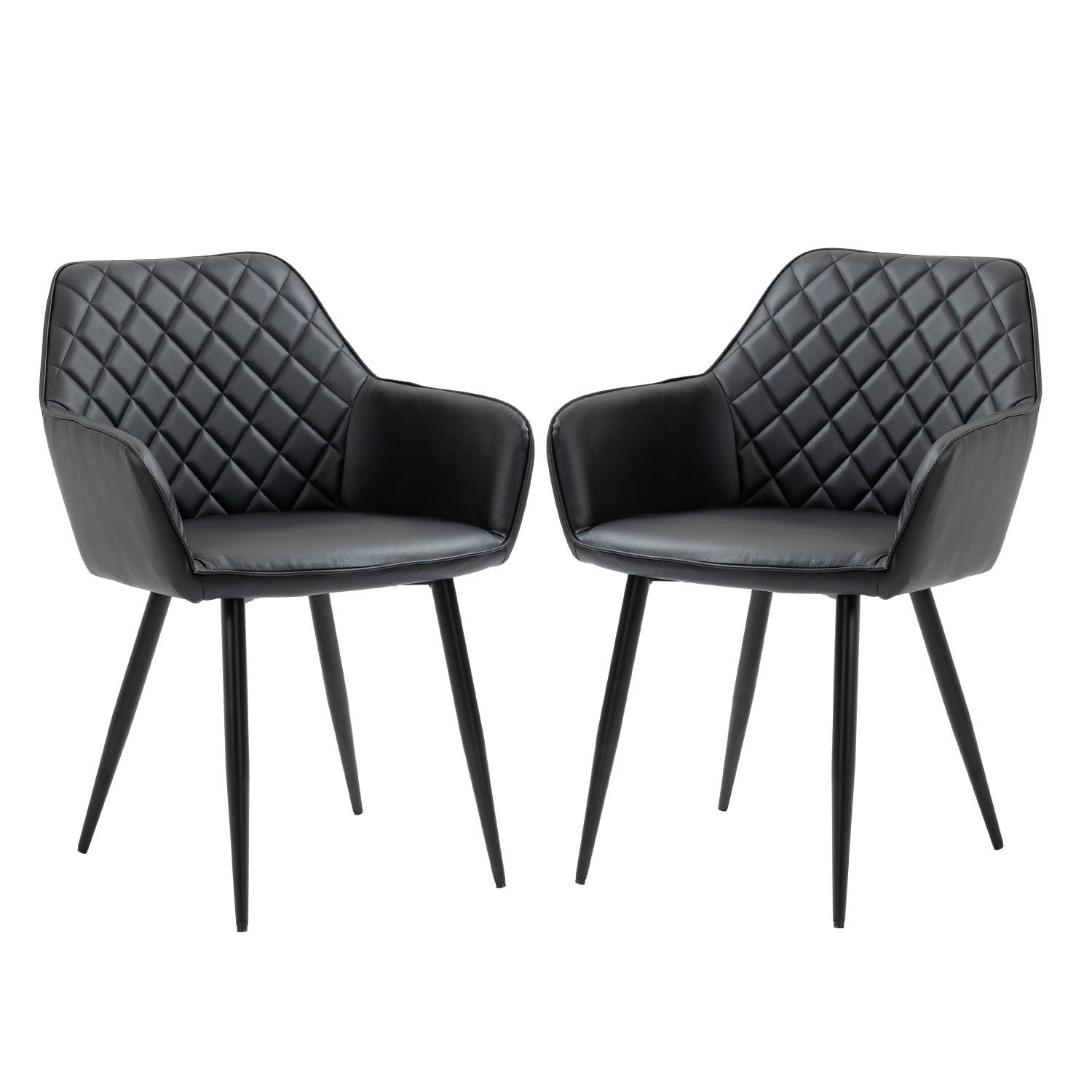 Livia - Dining Chair - Black PU Leather