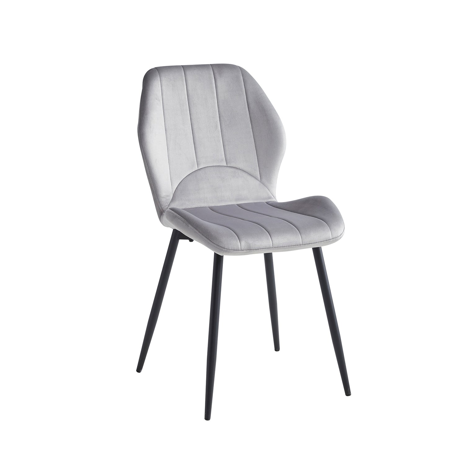 Mira - Dining Chair - Light Grey Velvet