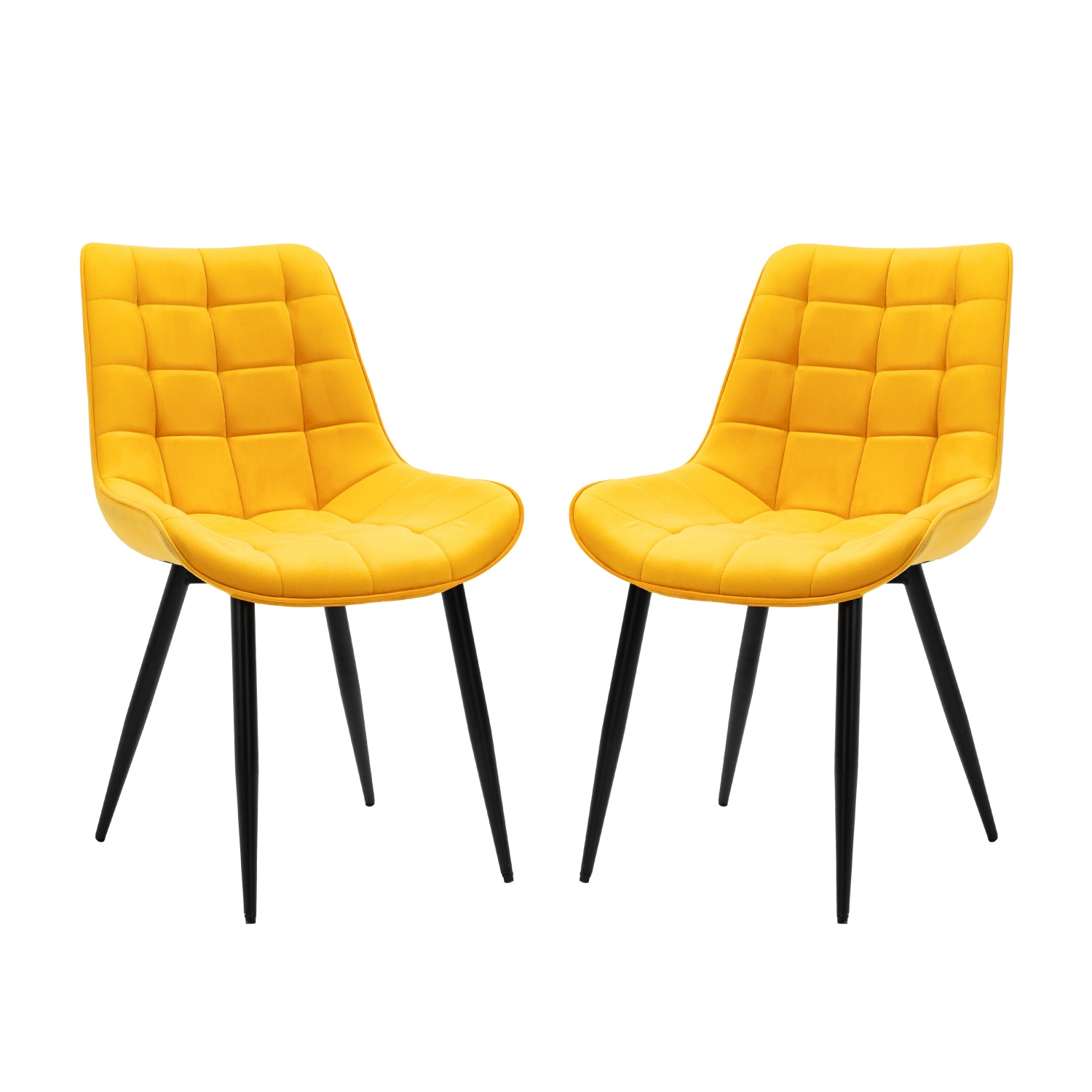 Aurora - Dining Chair - Yellow Velvet