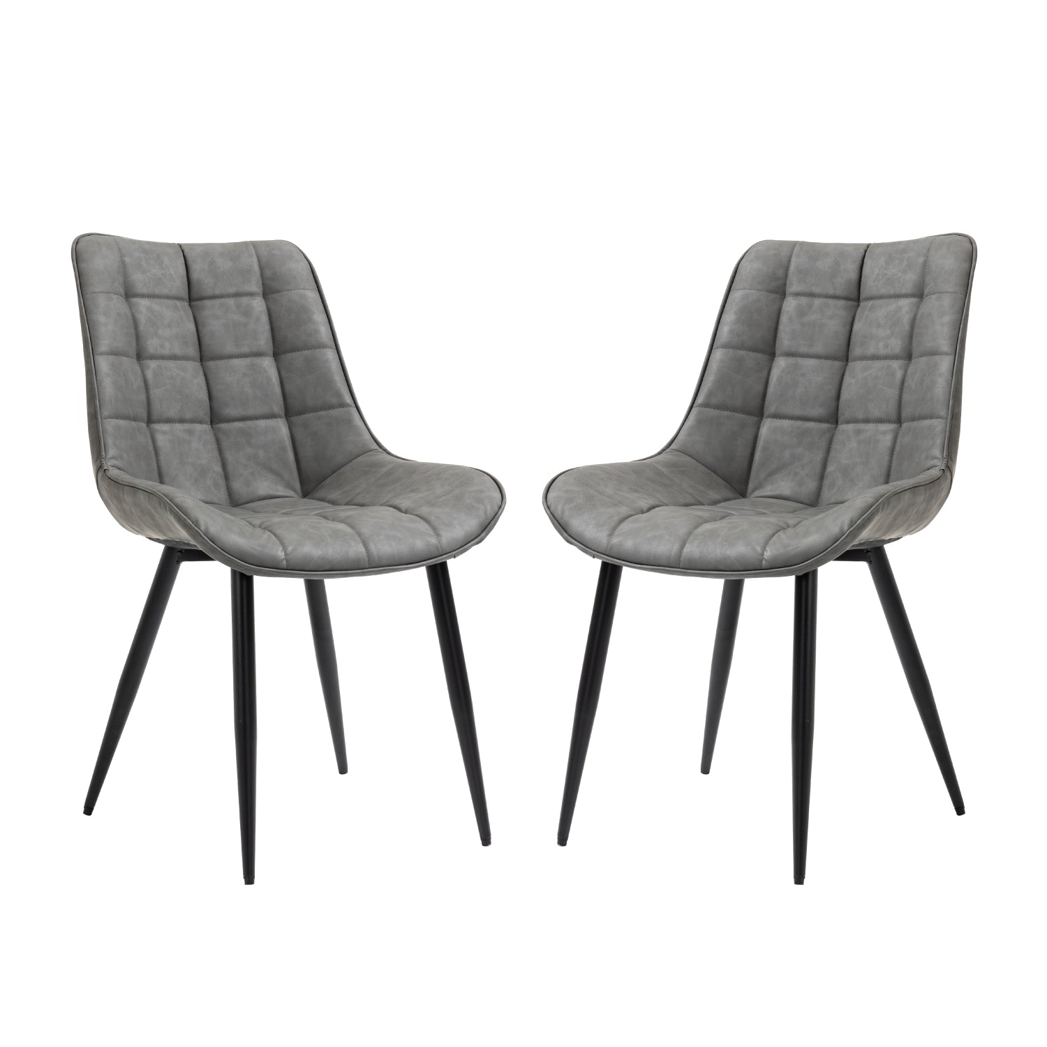 Aurora - Dining Chair - Grey PU Leather