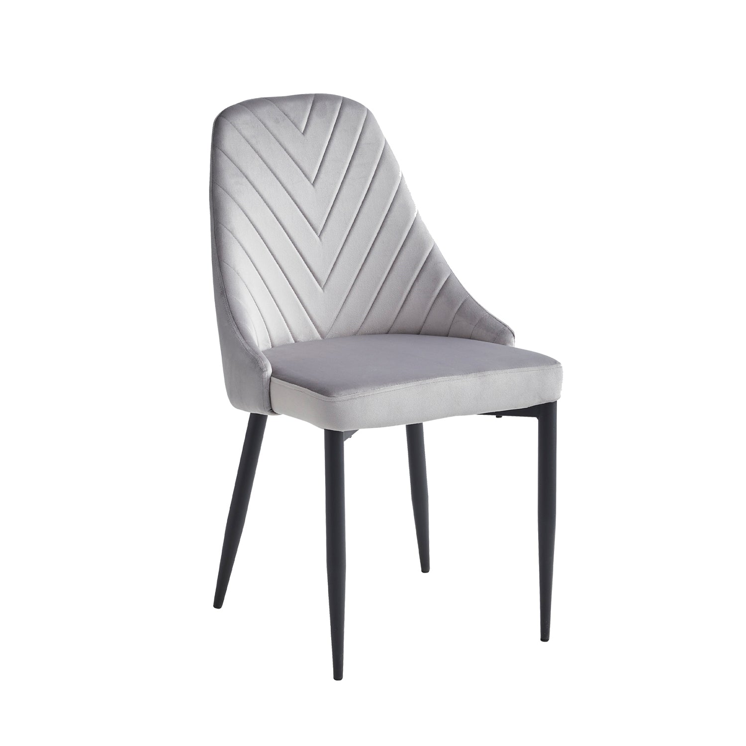 Selva - Dining Chair - Light Grey Velvet