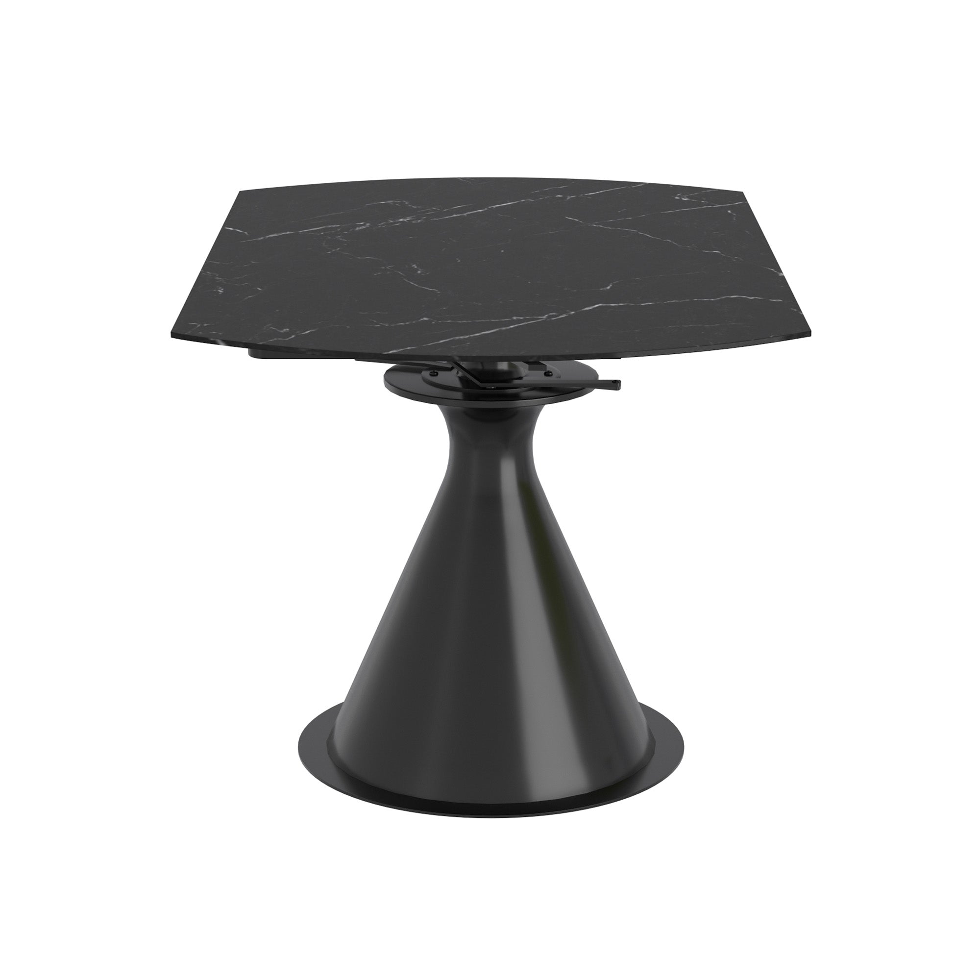 Calisto - Round Extendable Dining Table - Black Sintered Stone