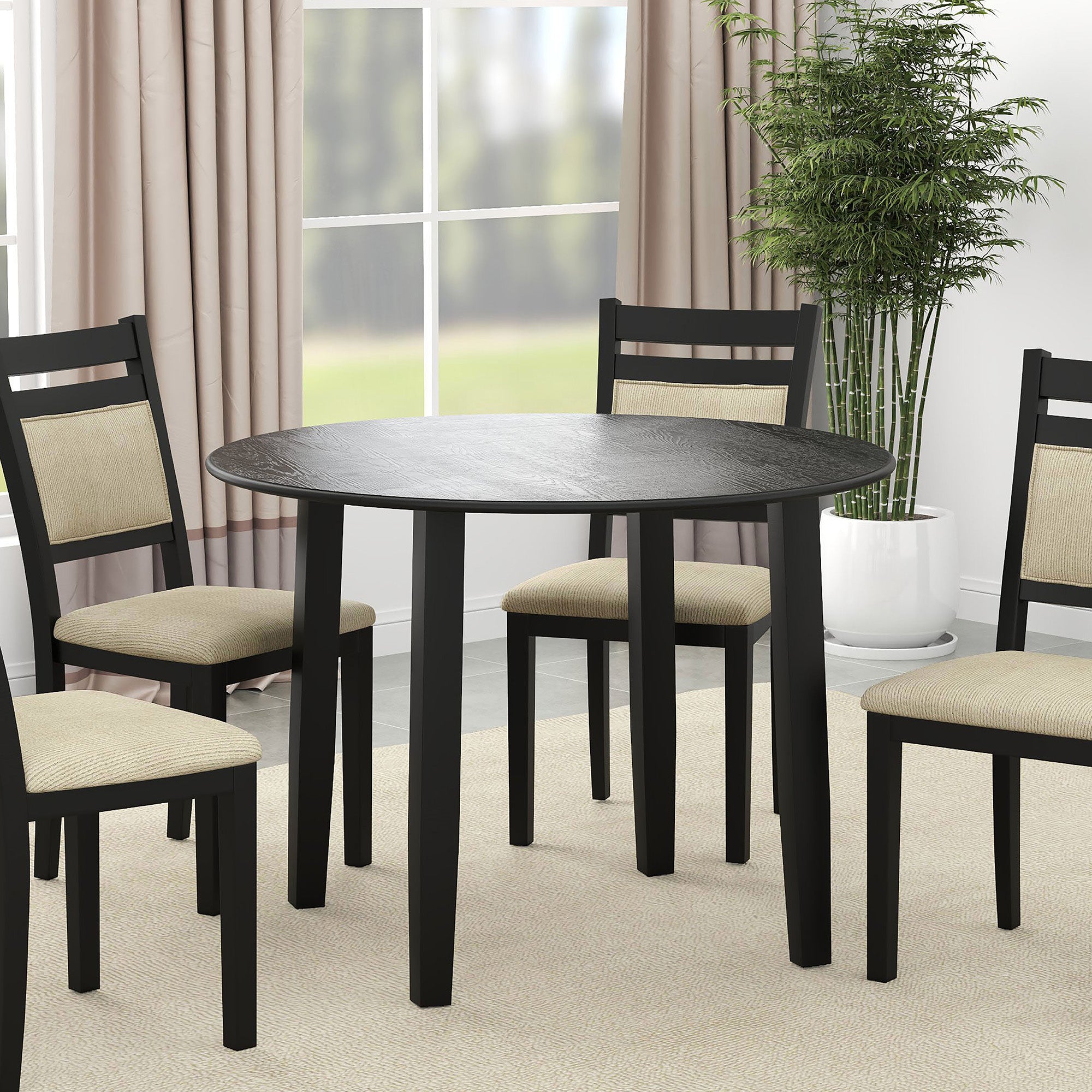 Conrad - Table à Manger Ronde - Noir