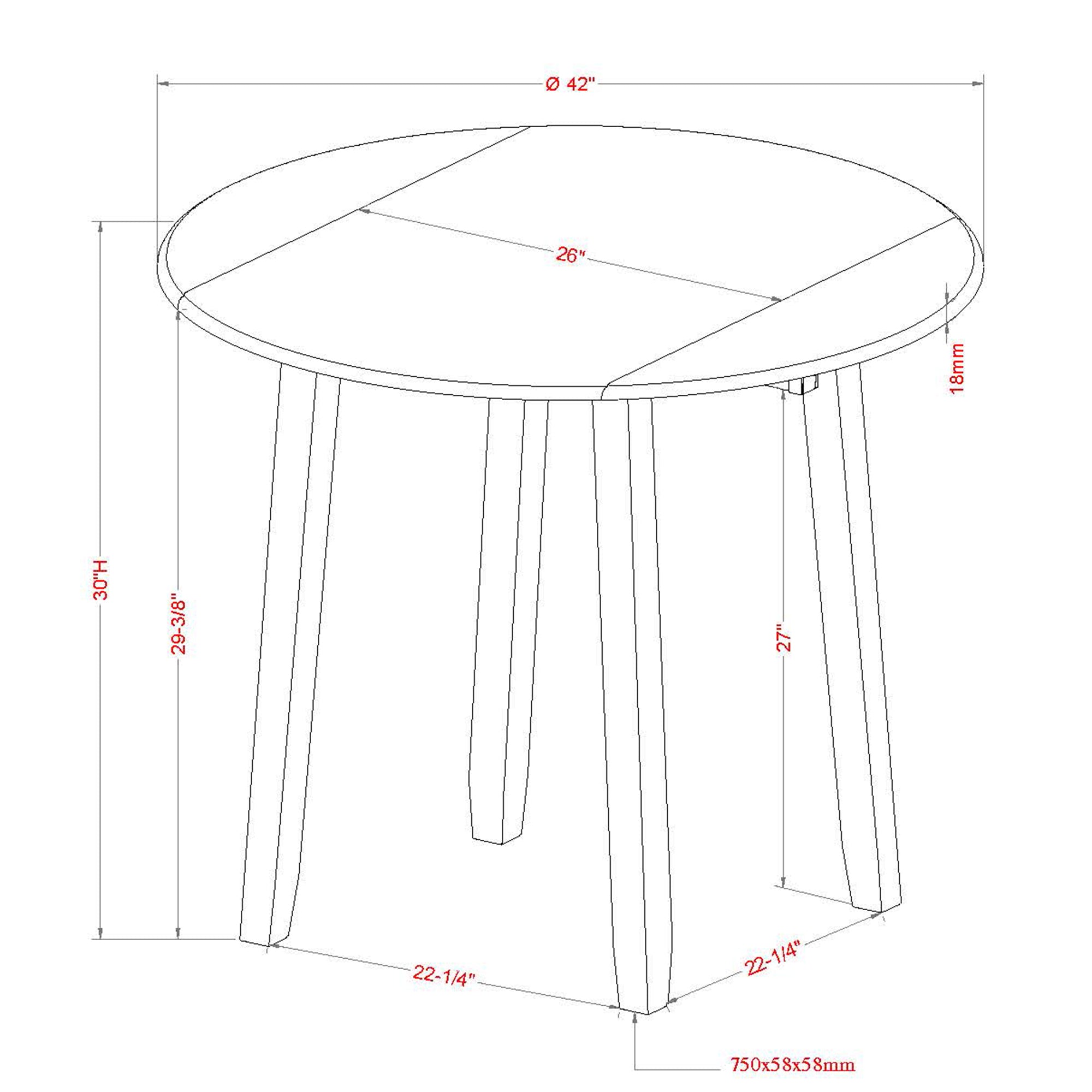 Conrad - Round Dining Table - Walnut