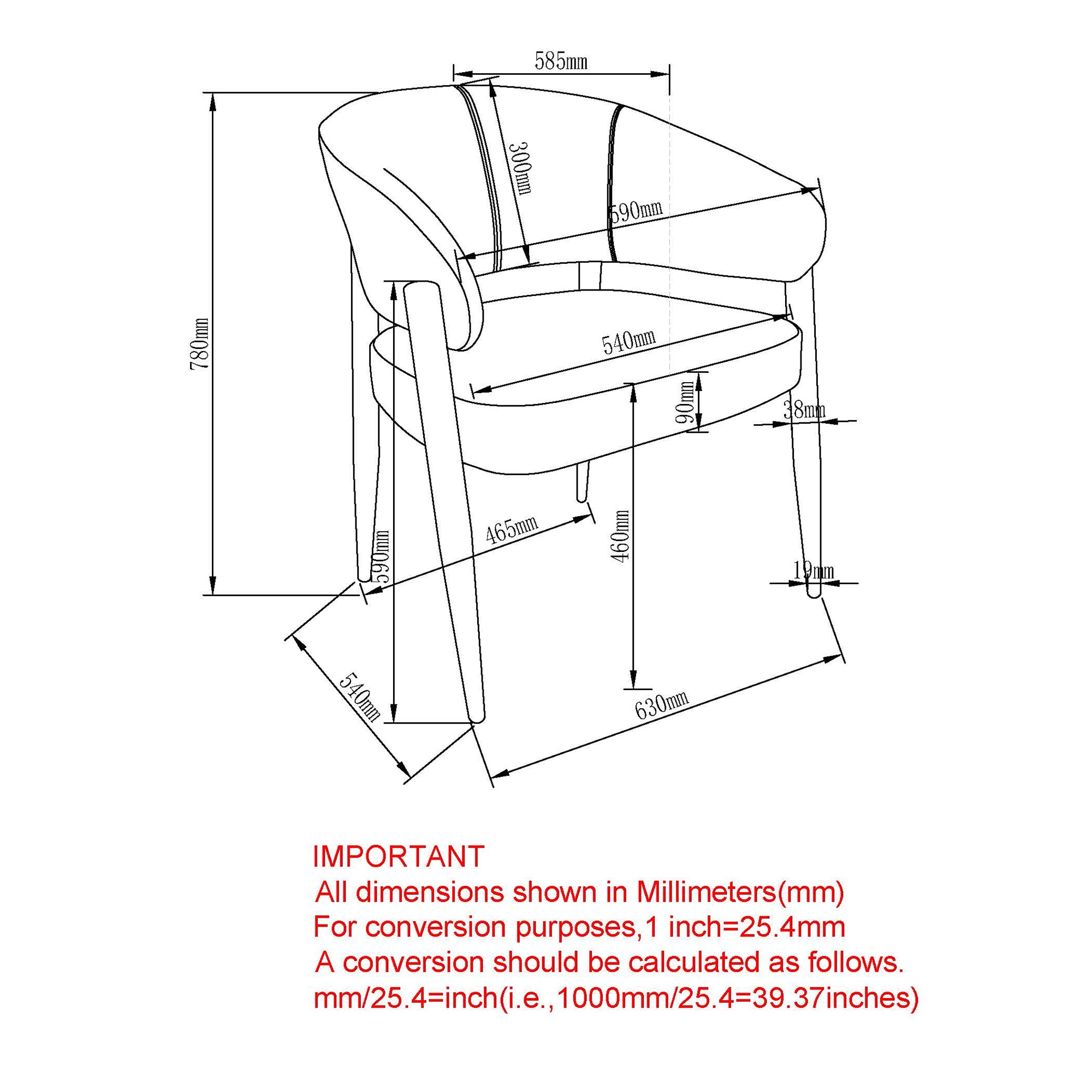 Bronson - Chaise de Salle à Manger - Noir