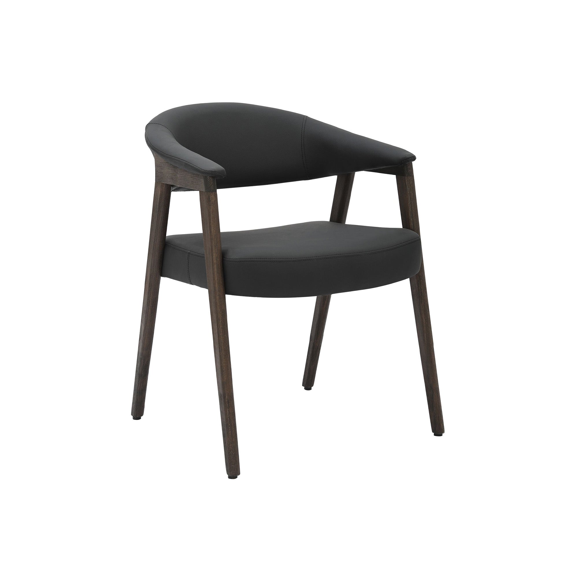 Bexley - Chaise de Salle à Manger - Noyer Foncé et Noir