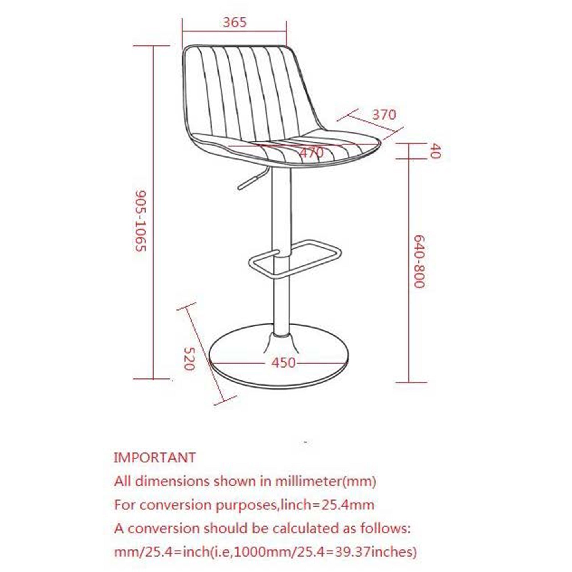 Kosi - Tabouret de bar ajustable - Brun Saddle