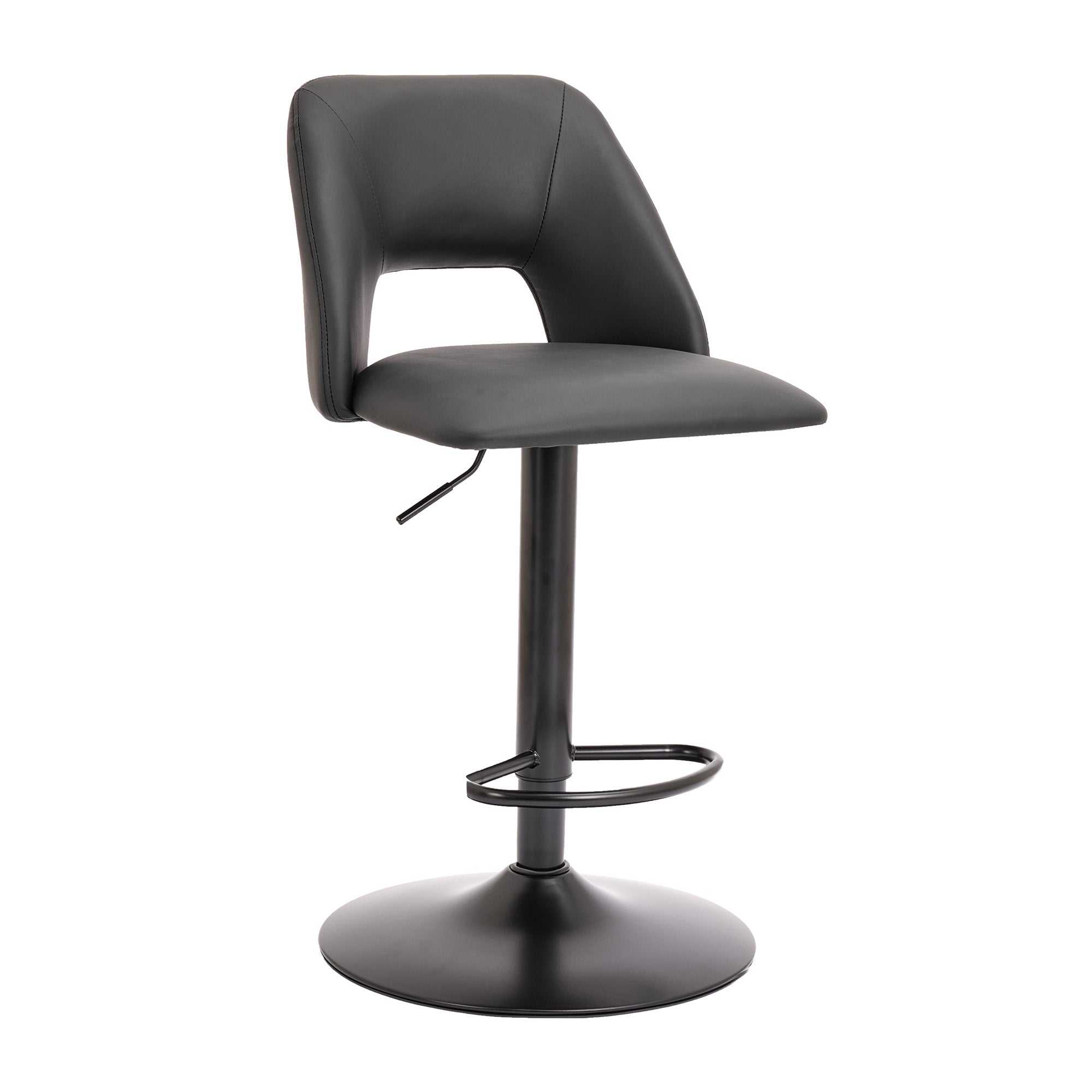 Adler - Adjustable Bar Stool - Black