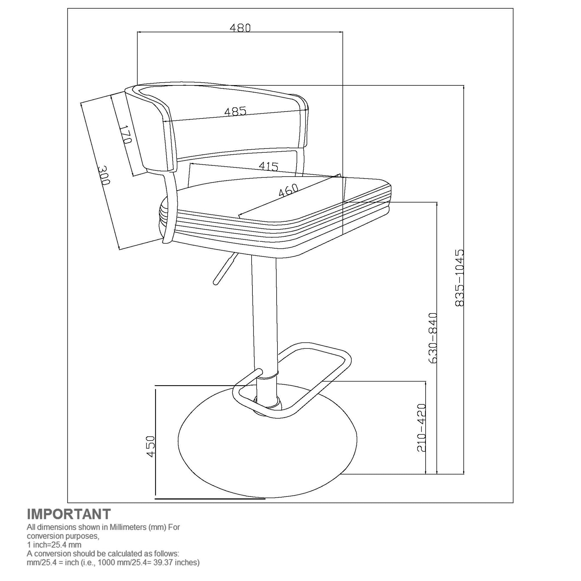 Kazan - Adjustable Bar Stool - Ivory