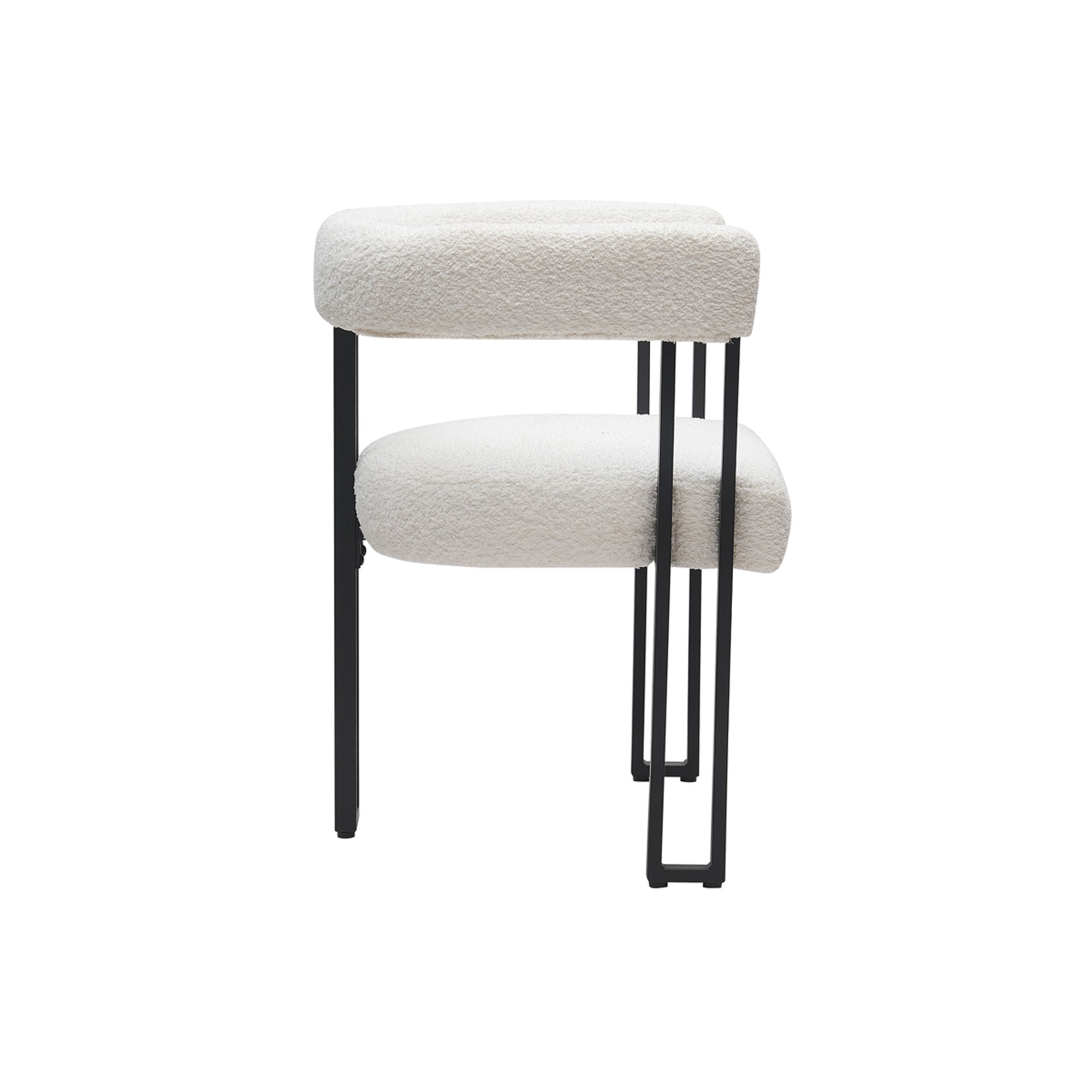Scarlet - Dining Chair - Ivory Bouclé