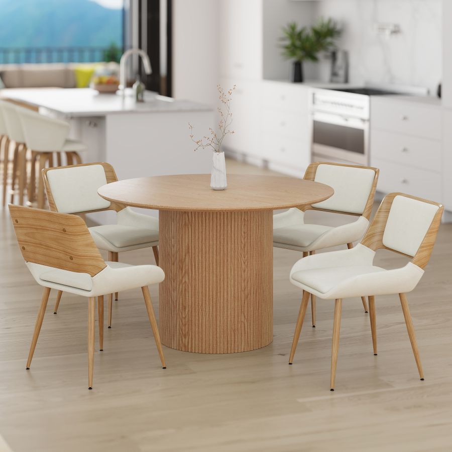 Tovas/Hudson - Dining Room Set - Natural/Beige