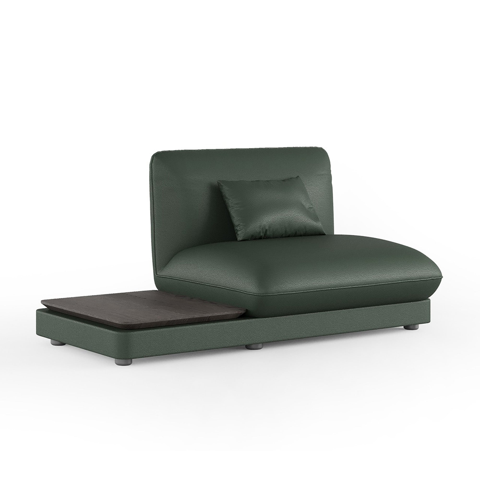 Loretta - Module with coffee table - Green Leather