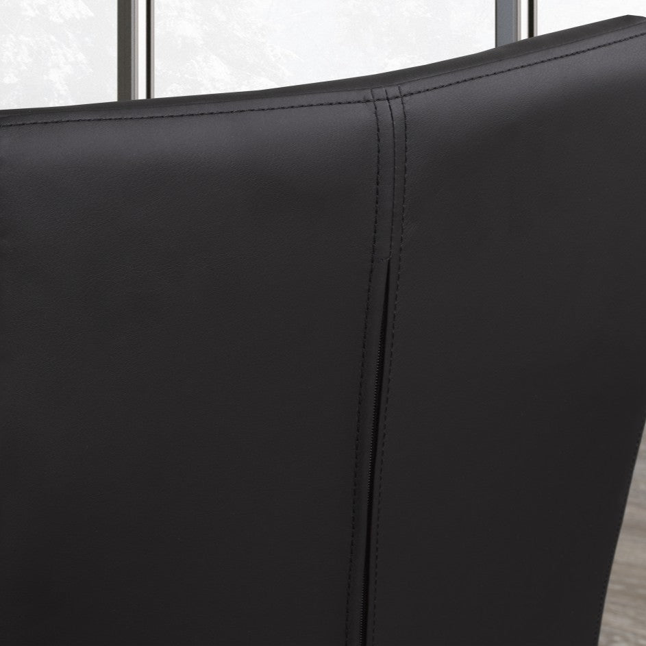 Lyra - Dining Chair - Black PU Leather