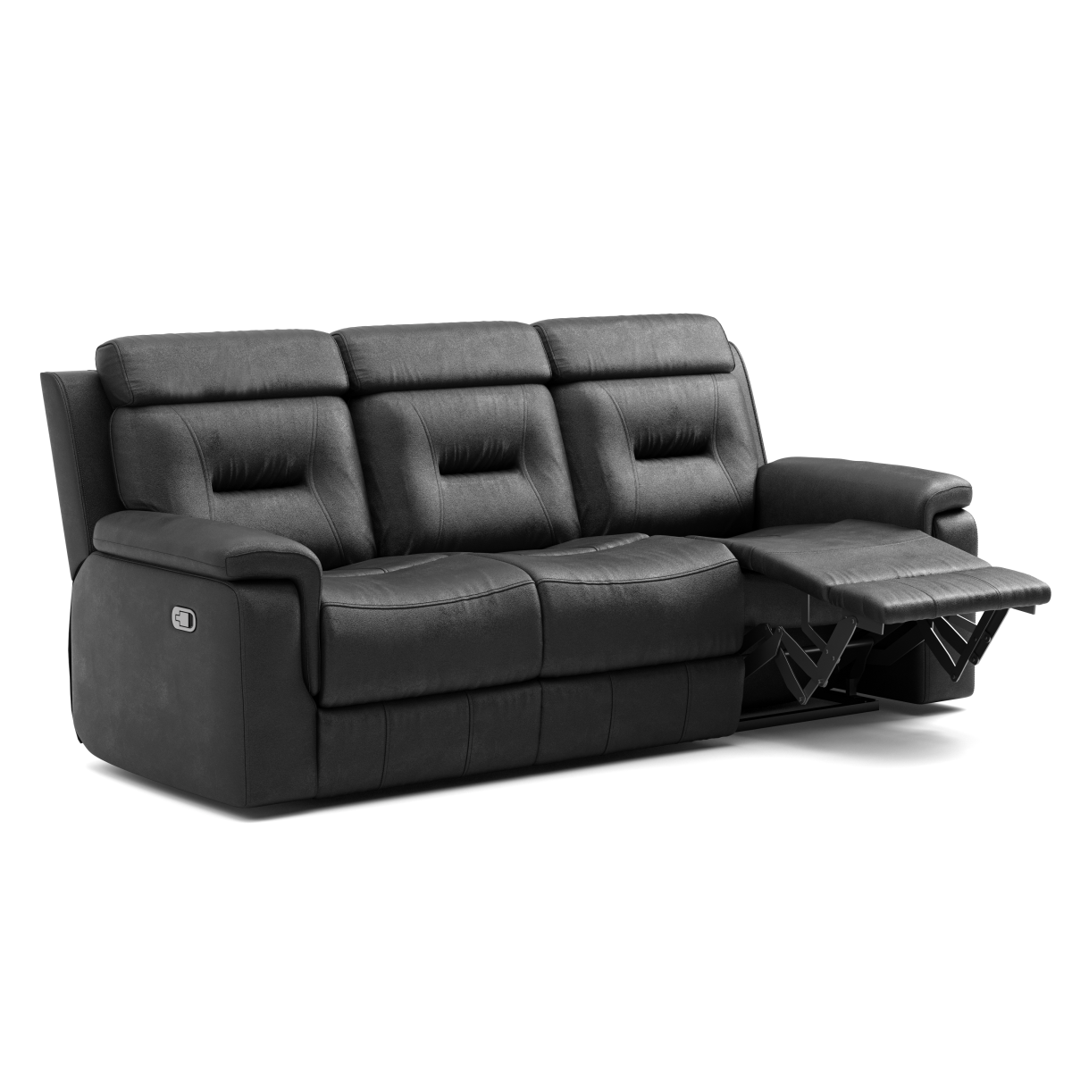 Nelson - Sofa Inclinable - Cuir Noir