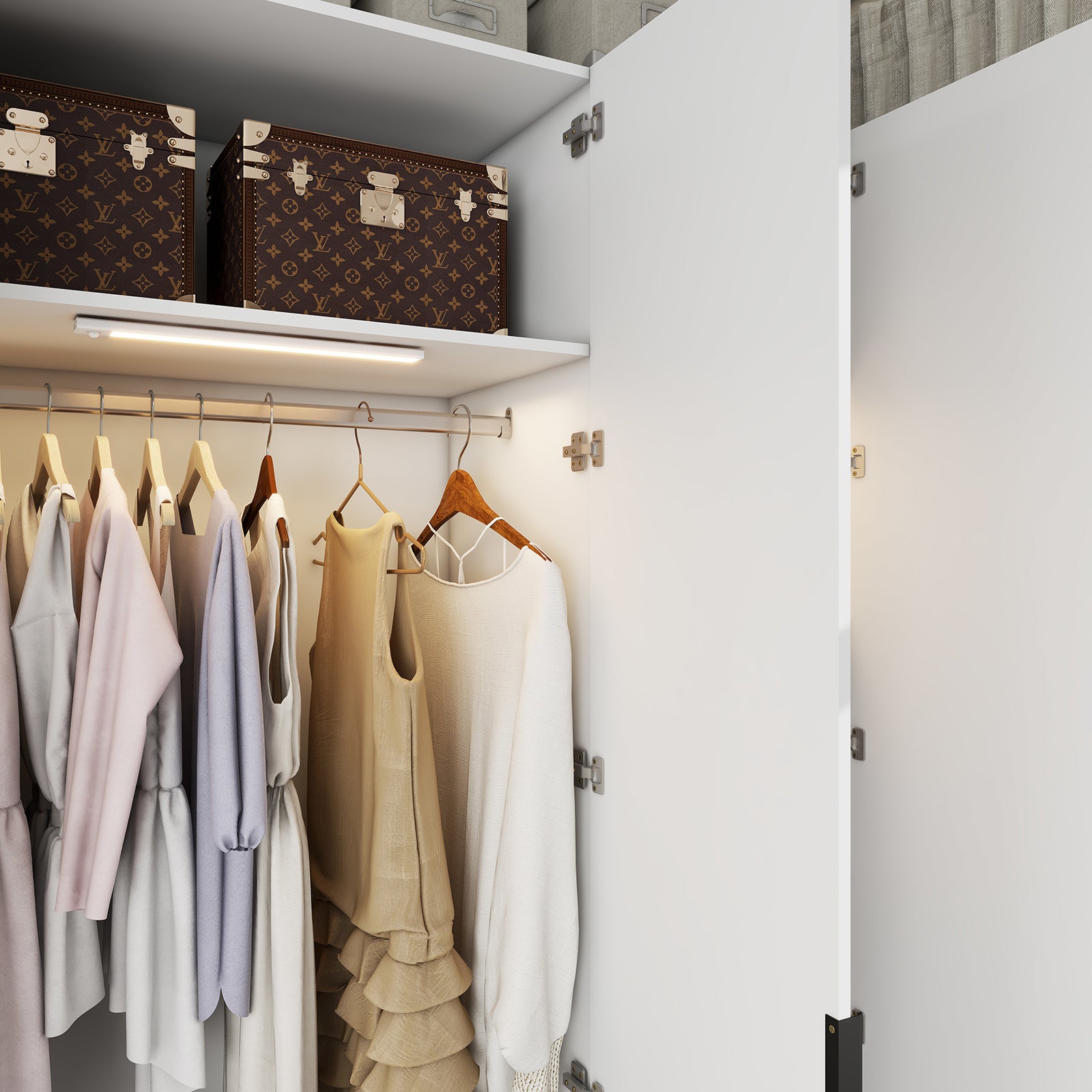 Clas - Modular Wardrobe - 3 Doors - Glossy White