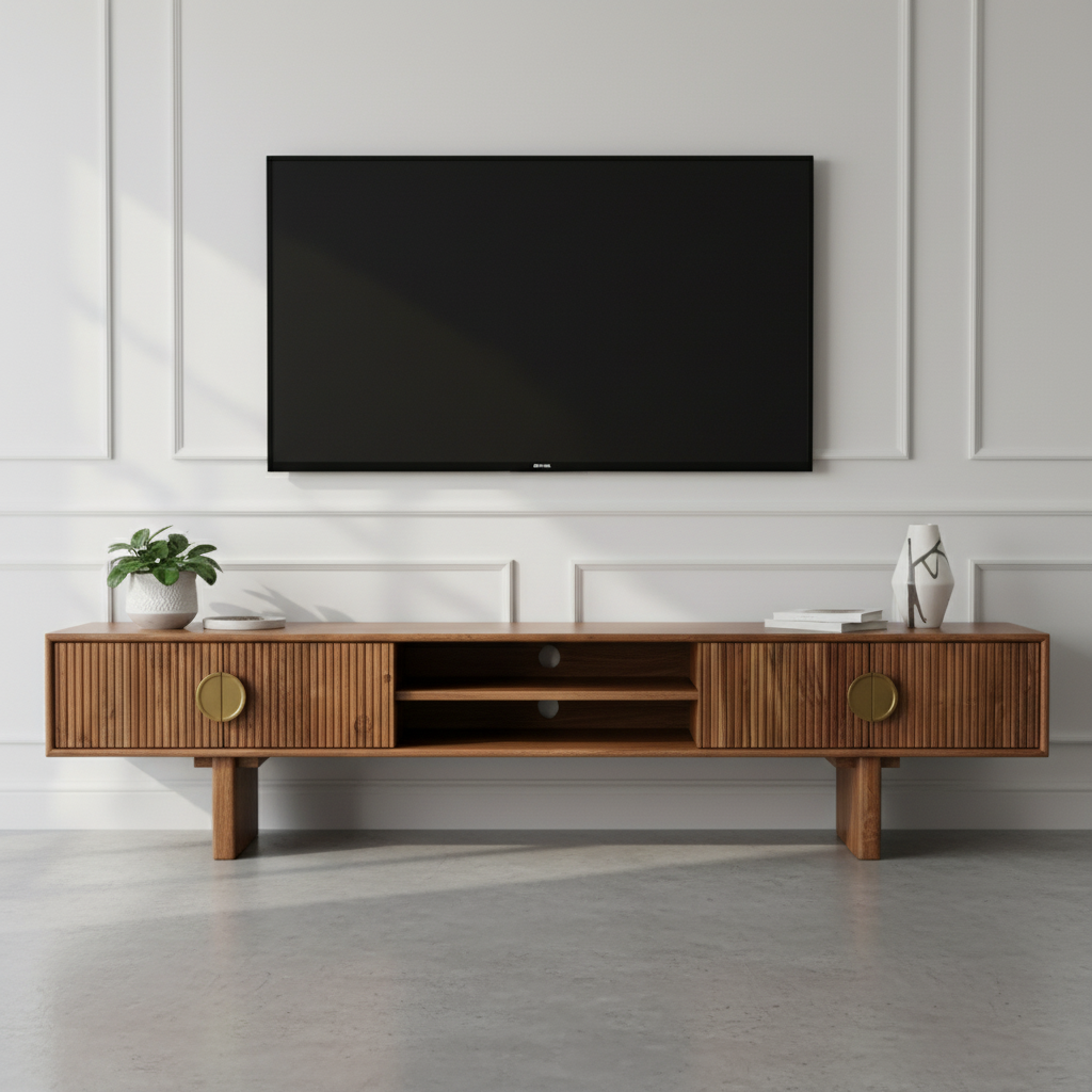 Byron - TV Stand - Solid Wood - 78 in