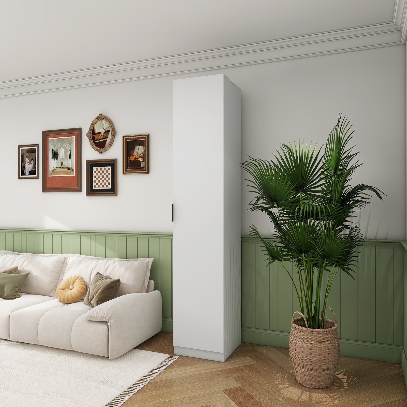 Clas - Modular Wardrobe - 1 Door - Glossy White