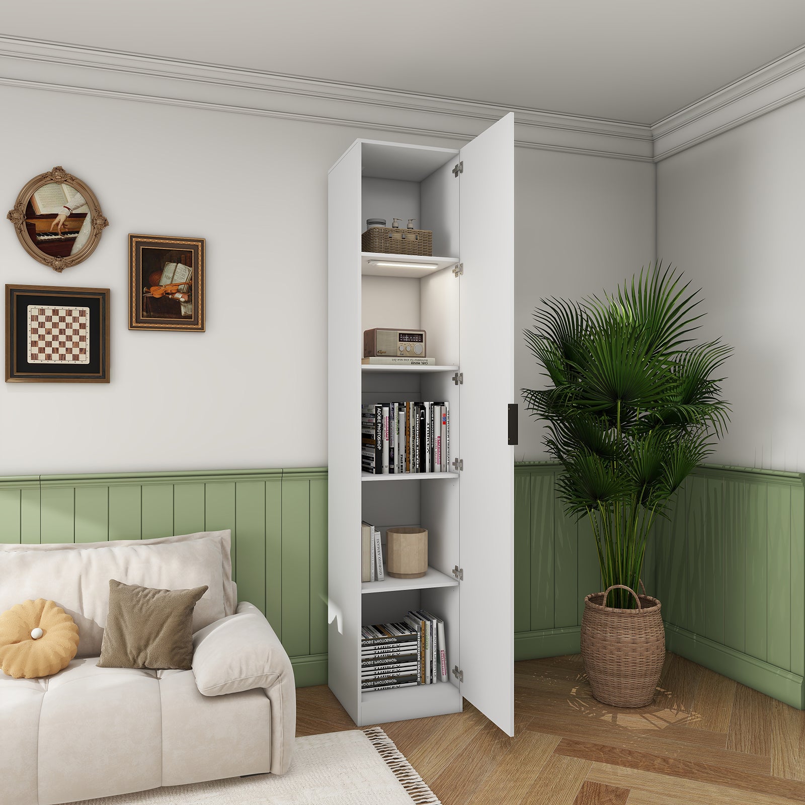 Clas - Modular Wardrobe - 1 Door - Glossy White