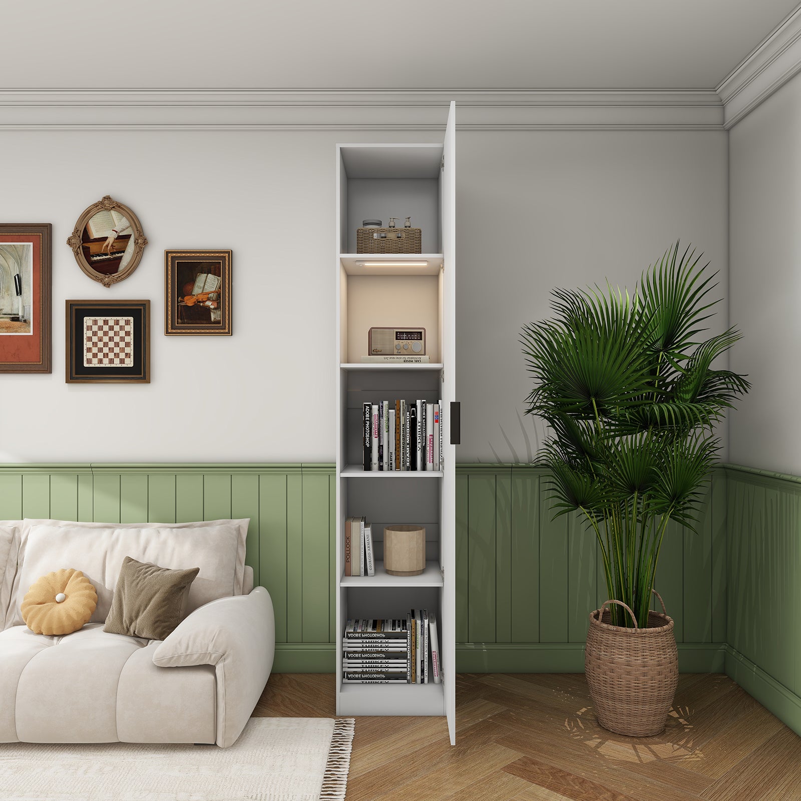 Clas - Modular Wardrobe - 1 Door - Glossy White