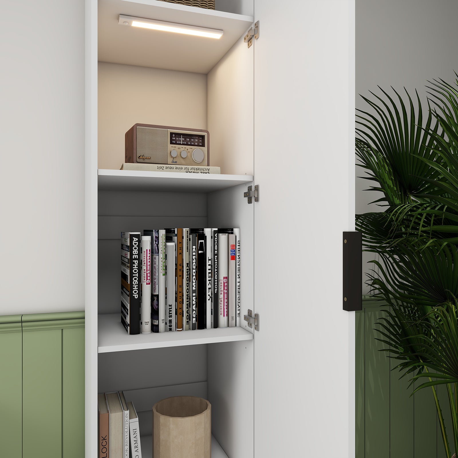 Clas - Modular Wardrobe - 1 Door - Glossy White