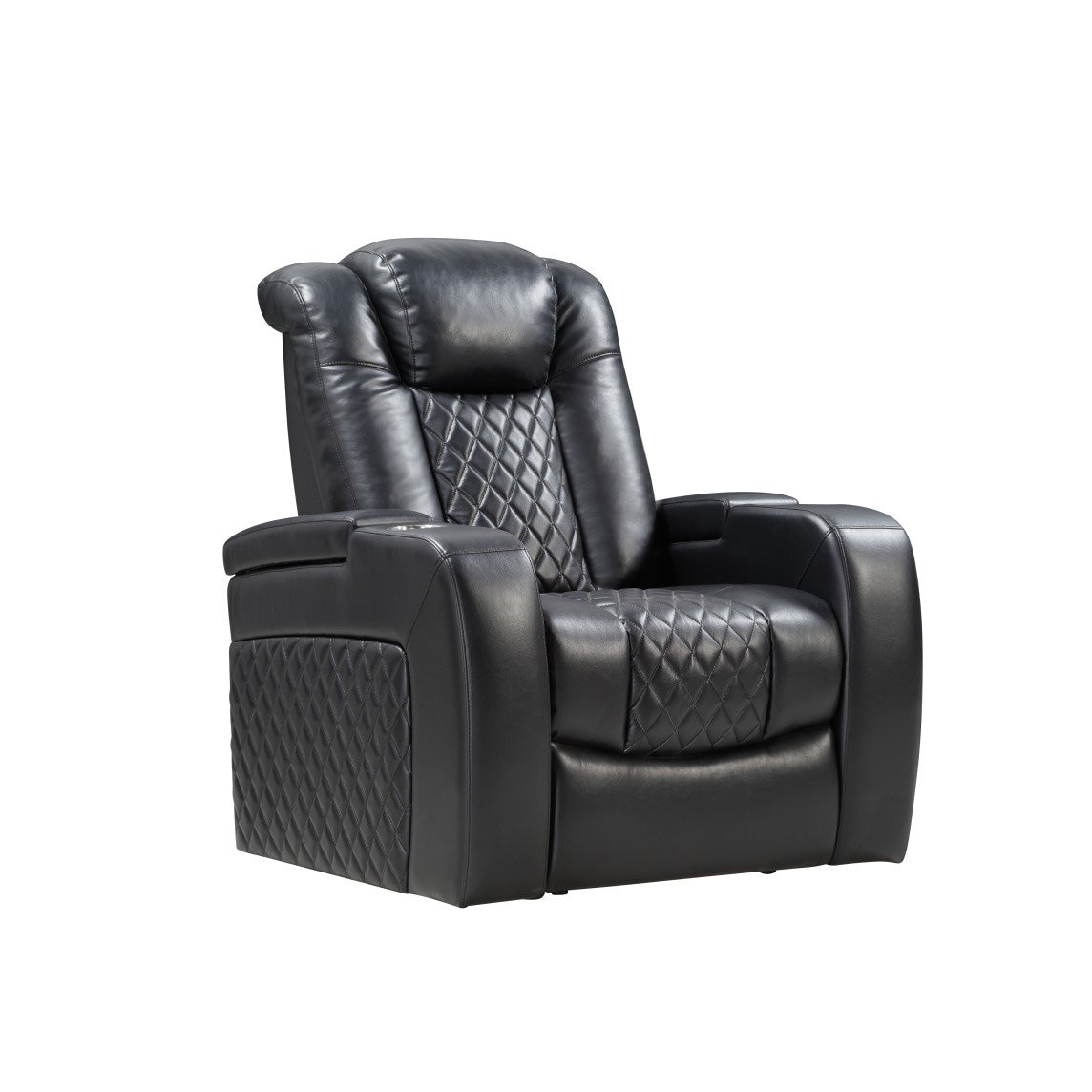 Austin - Fauteuil Inclinable Éléctrique - Cuir Noir