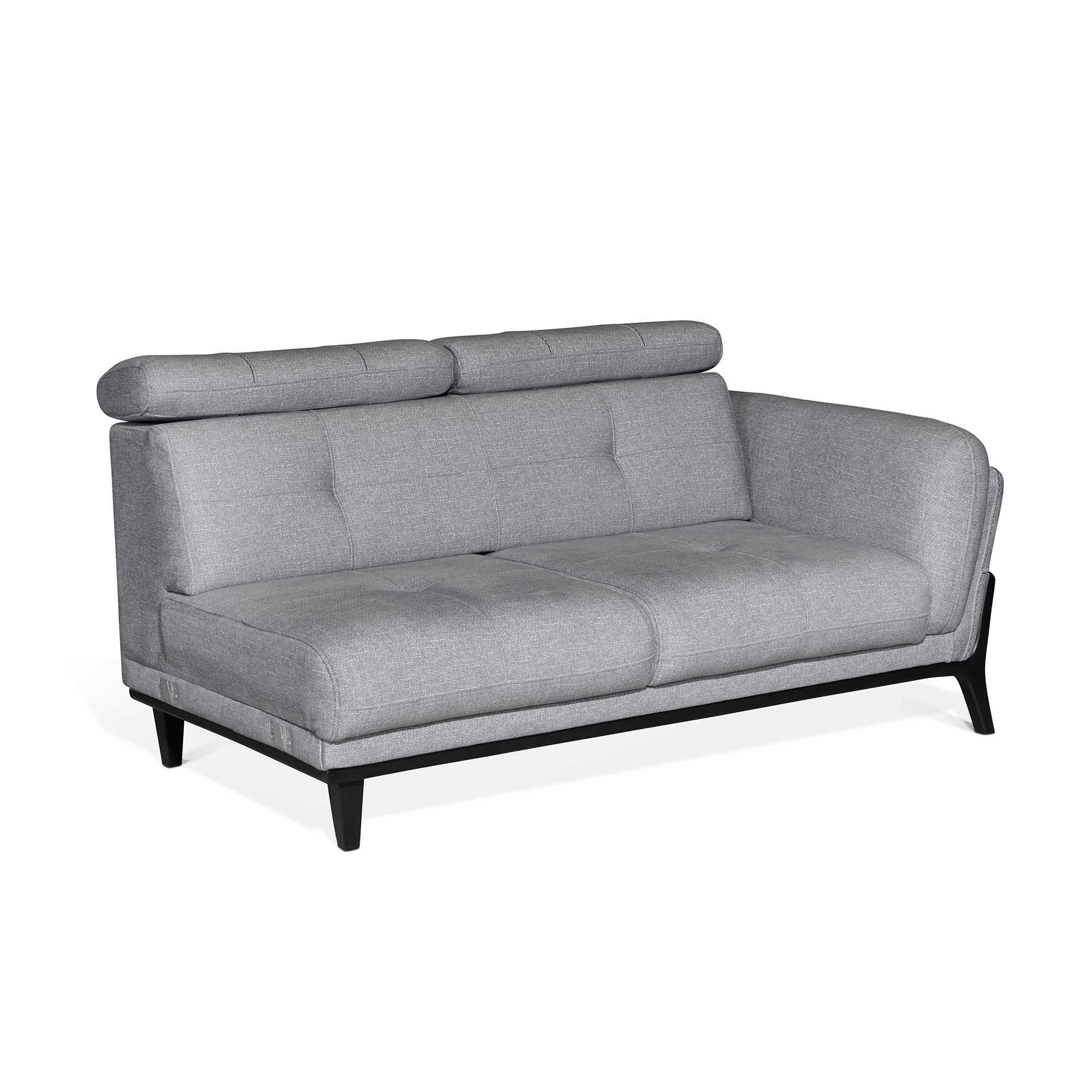 Relax - Double module with right armrest - Grey fabric