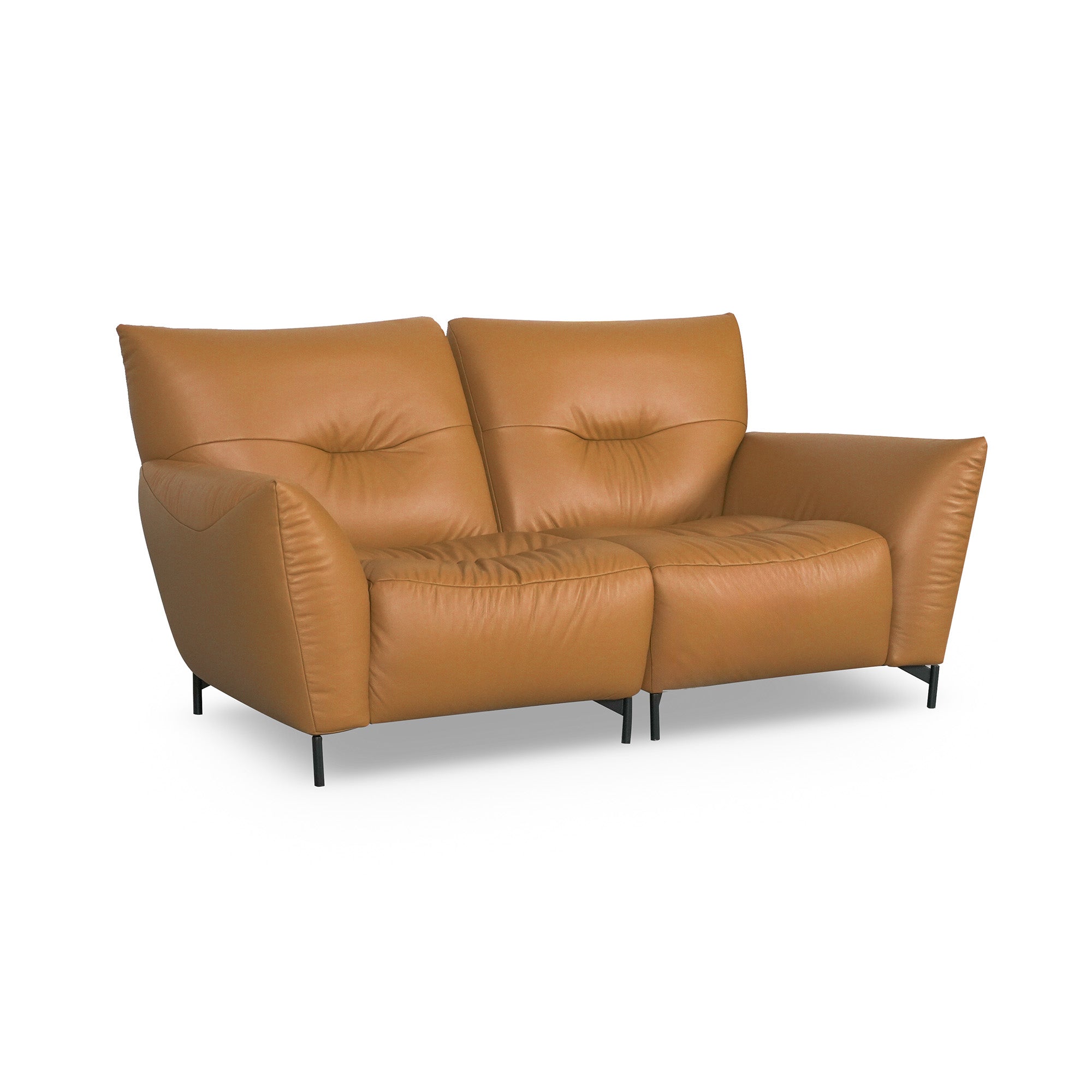 Valencia - Loveseat - Genuine Cognac Leather