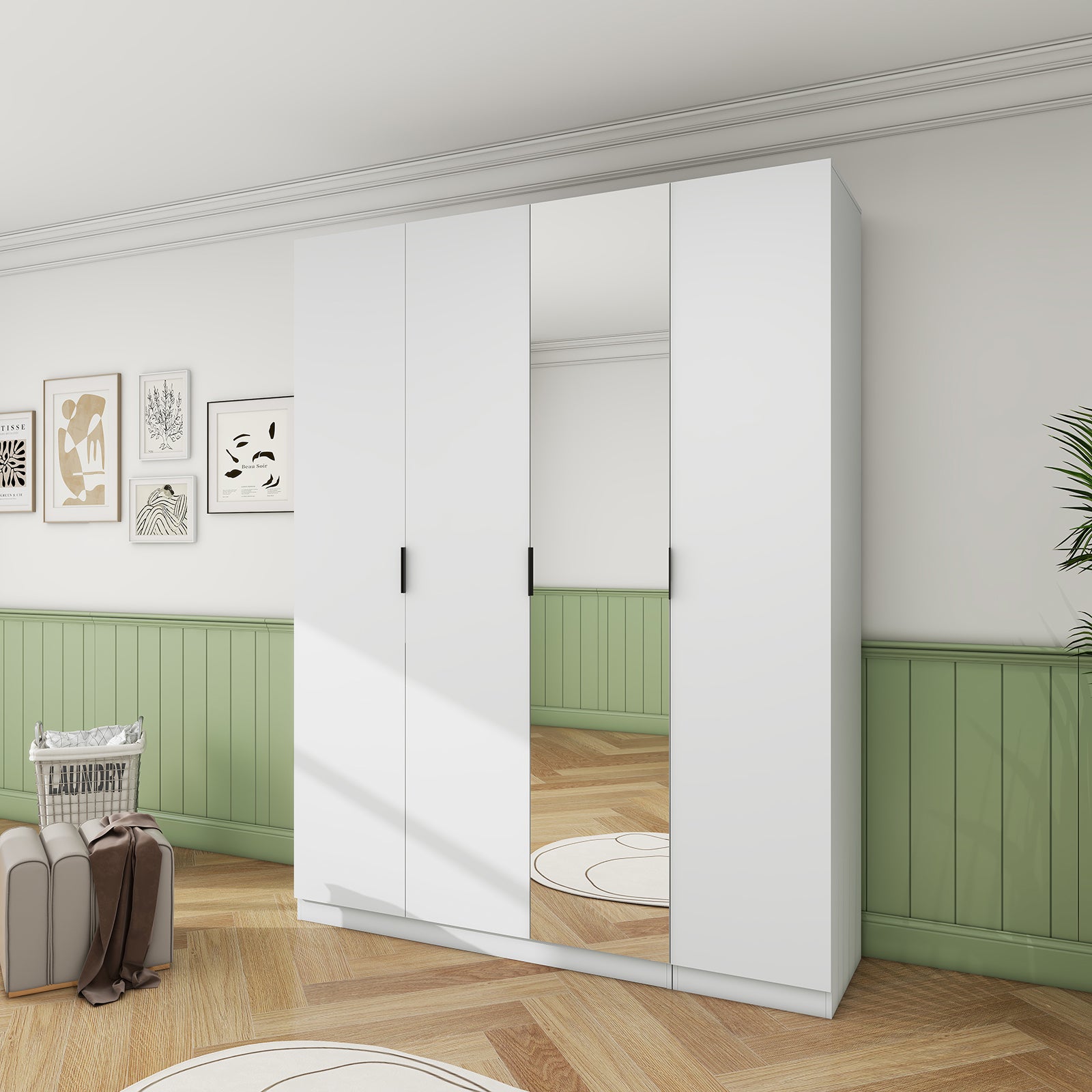 Clas - Modular Wardrobe - 4 Doors - Glossy White