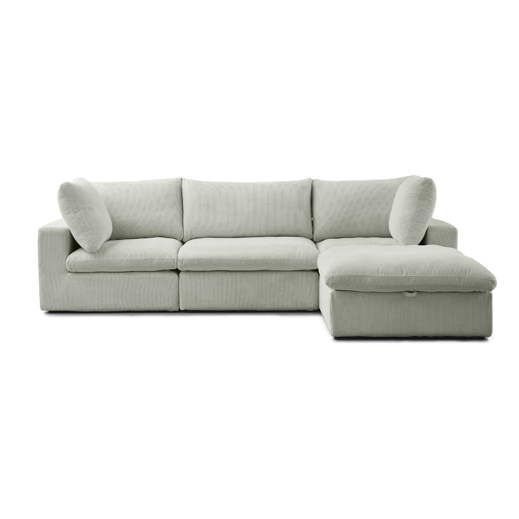 Cozy - Modular Sectional Sofa - Light Grey Fabric