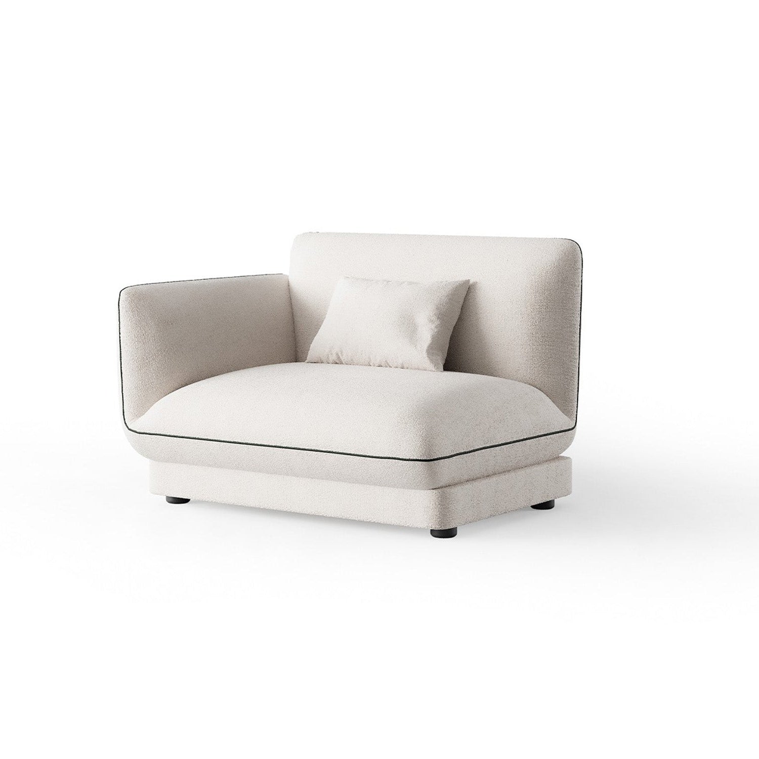 Loretta - Module avec accoudoir gauche - Tissu Beige