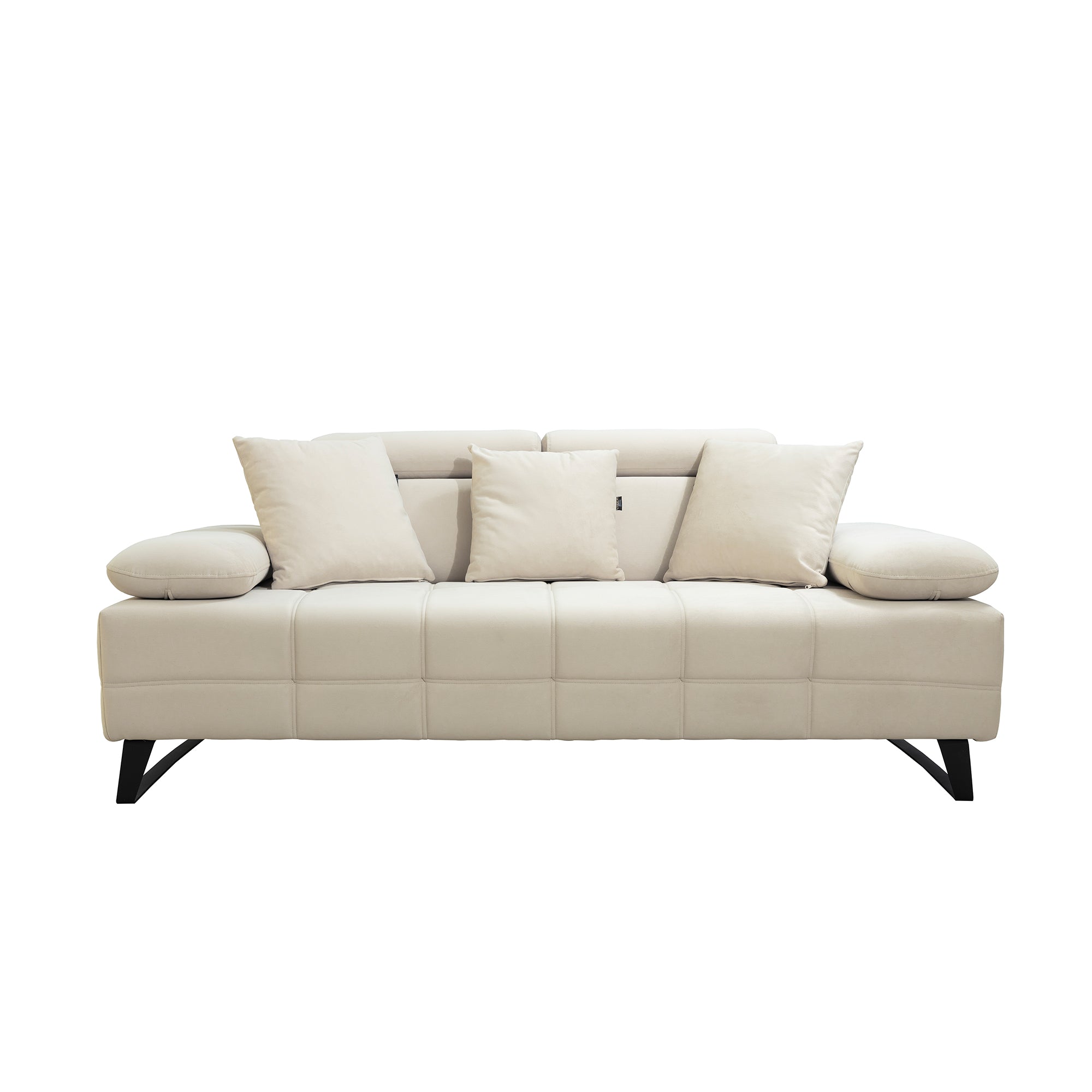Luna - Loveseat - Beige Fabric