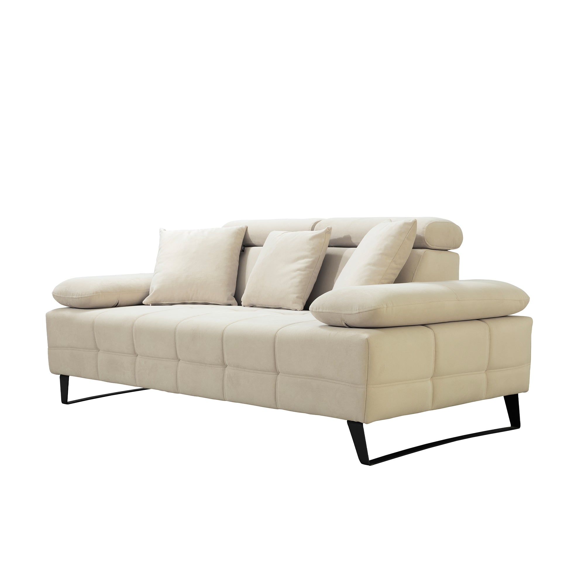 Luna - Loveseat - Beige Fabric