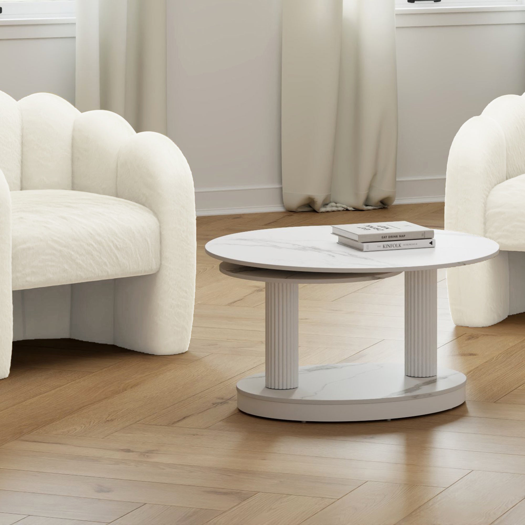Elara - Coffee Table - White