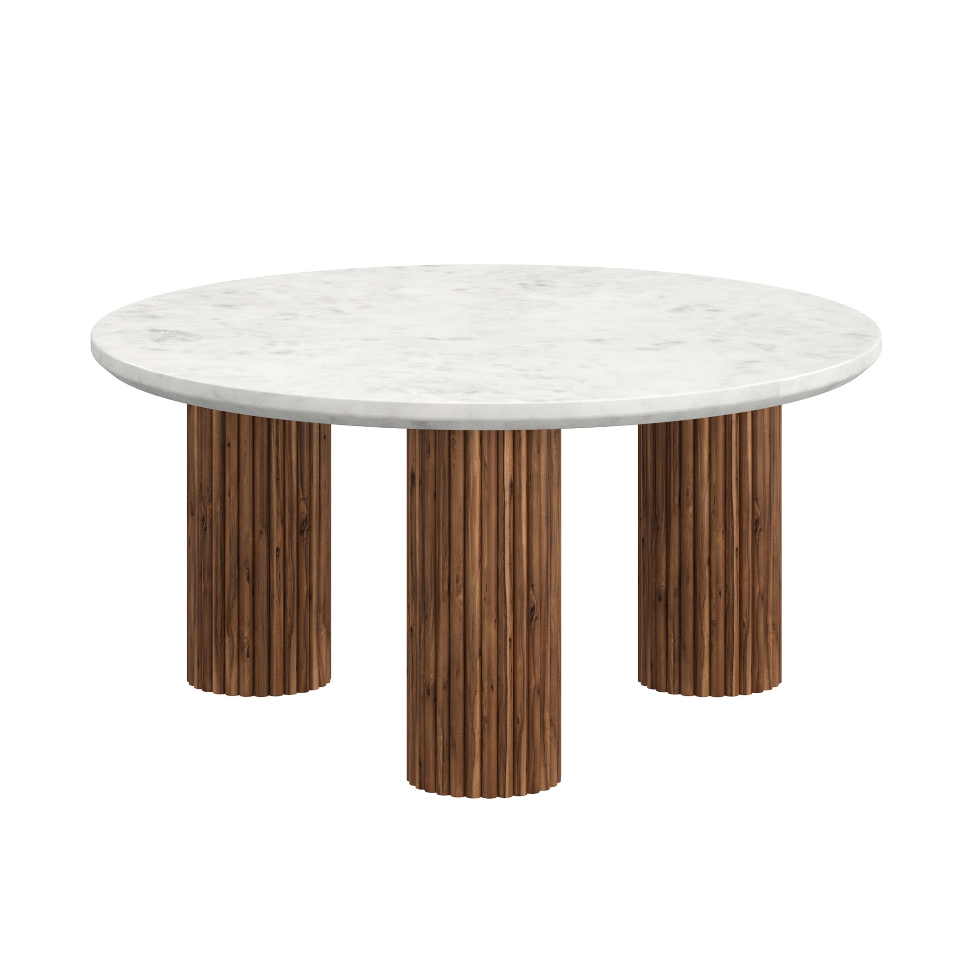 Coffee table - Jilsa - Walnut and White