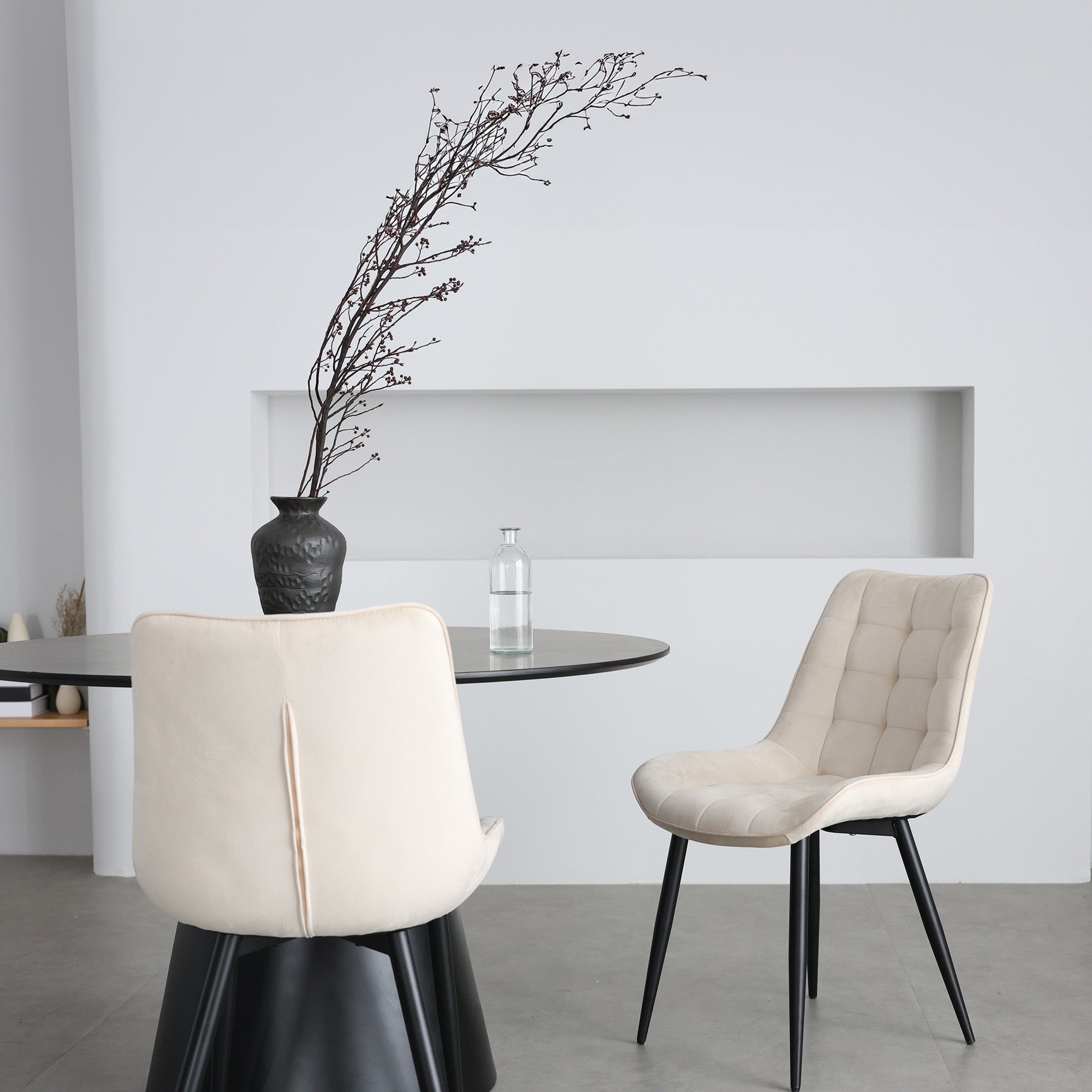 Aurora - Dining Chair - Beige Velvet
