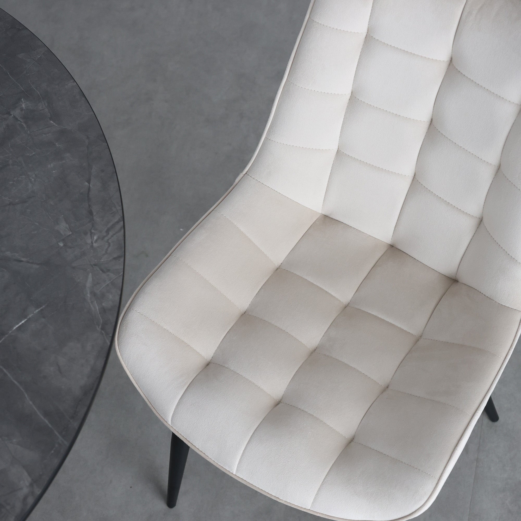 Aurora - Dining Chair - Beige Velvet