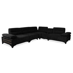 Sofa Modulaire Sectionnel - Comfy - Tissu Noir