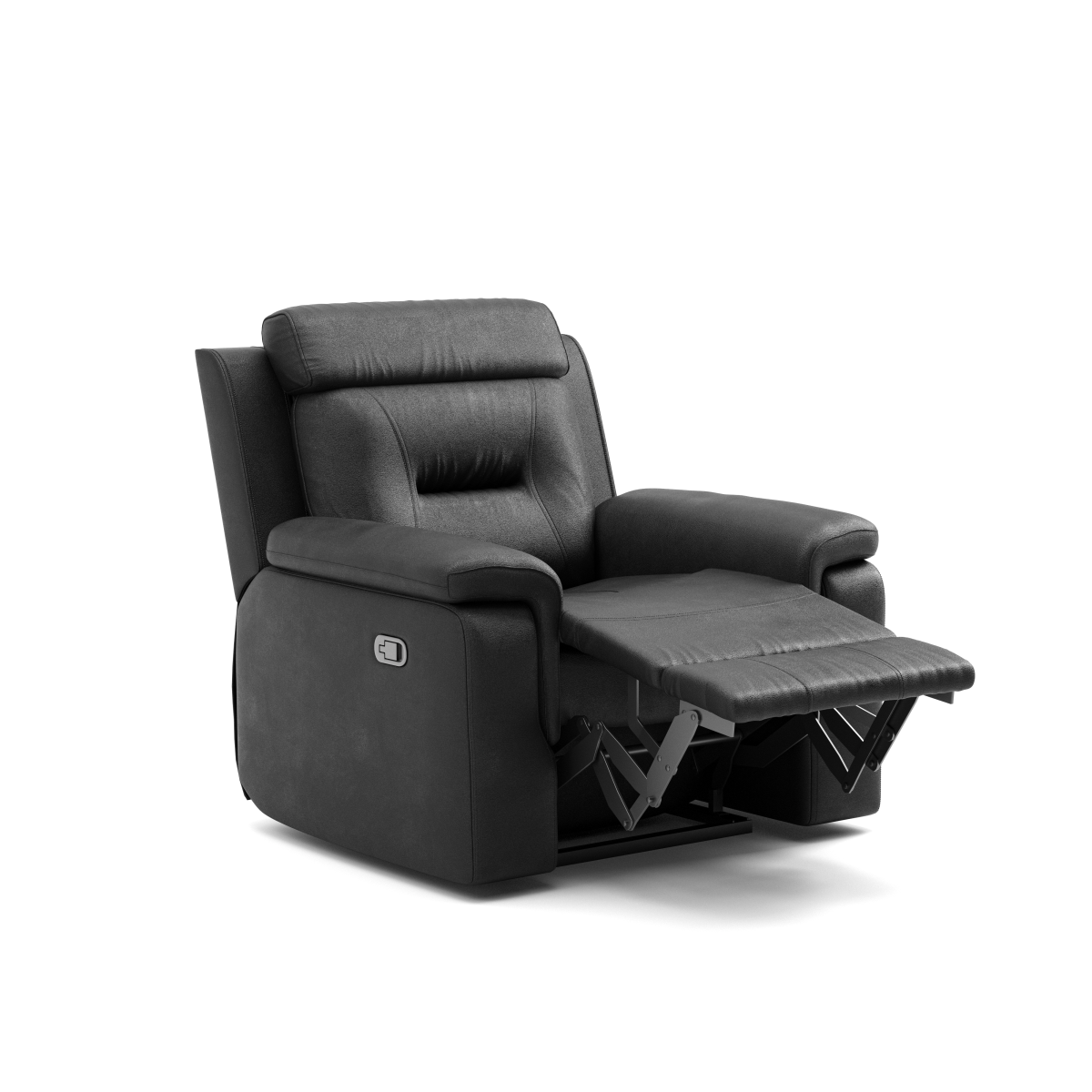Nelson - Reclining Armchair - Black Leather