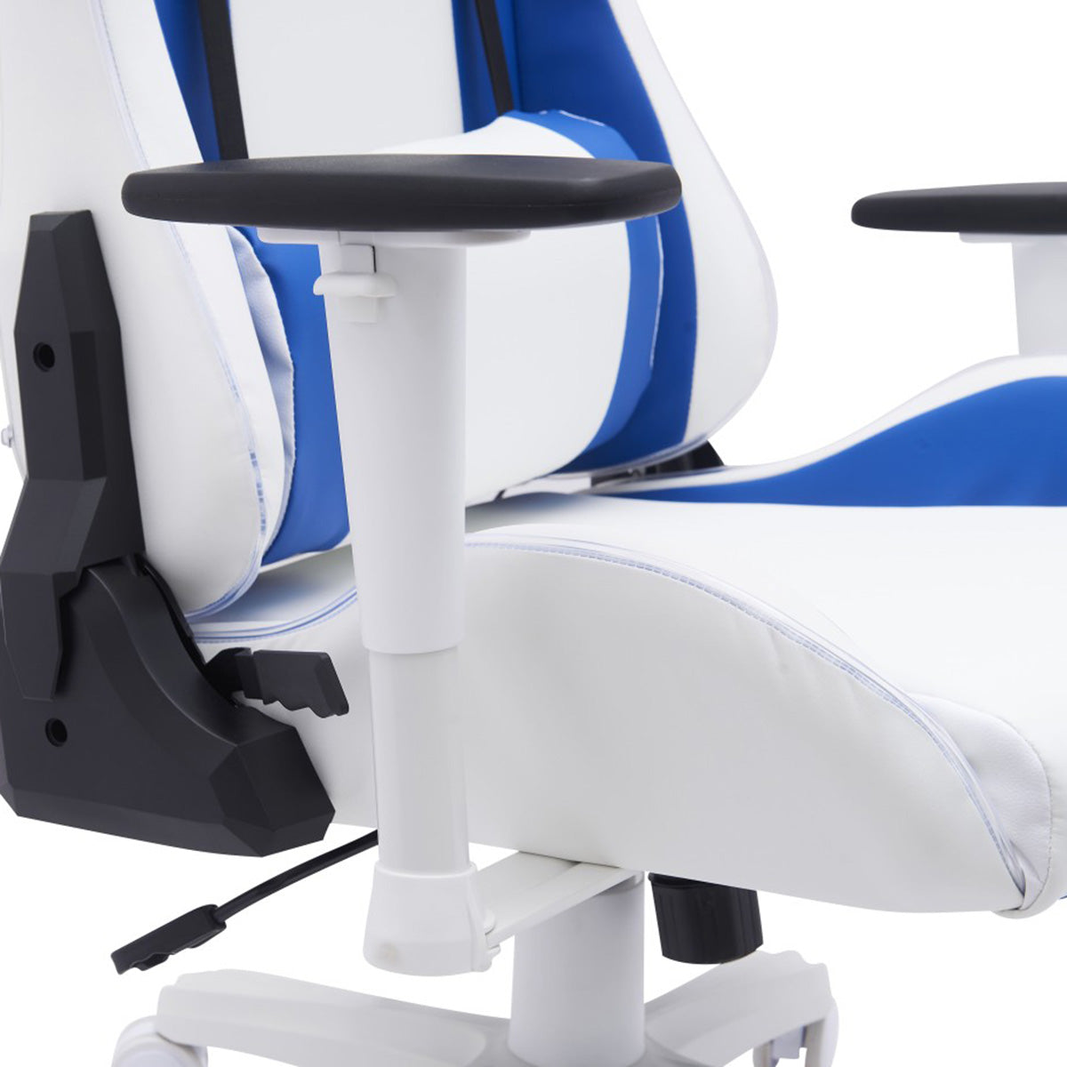 Office Chair - Gaming / PU Leather White / Blue