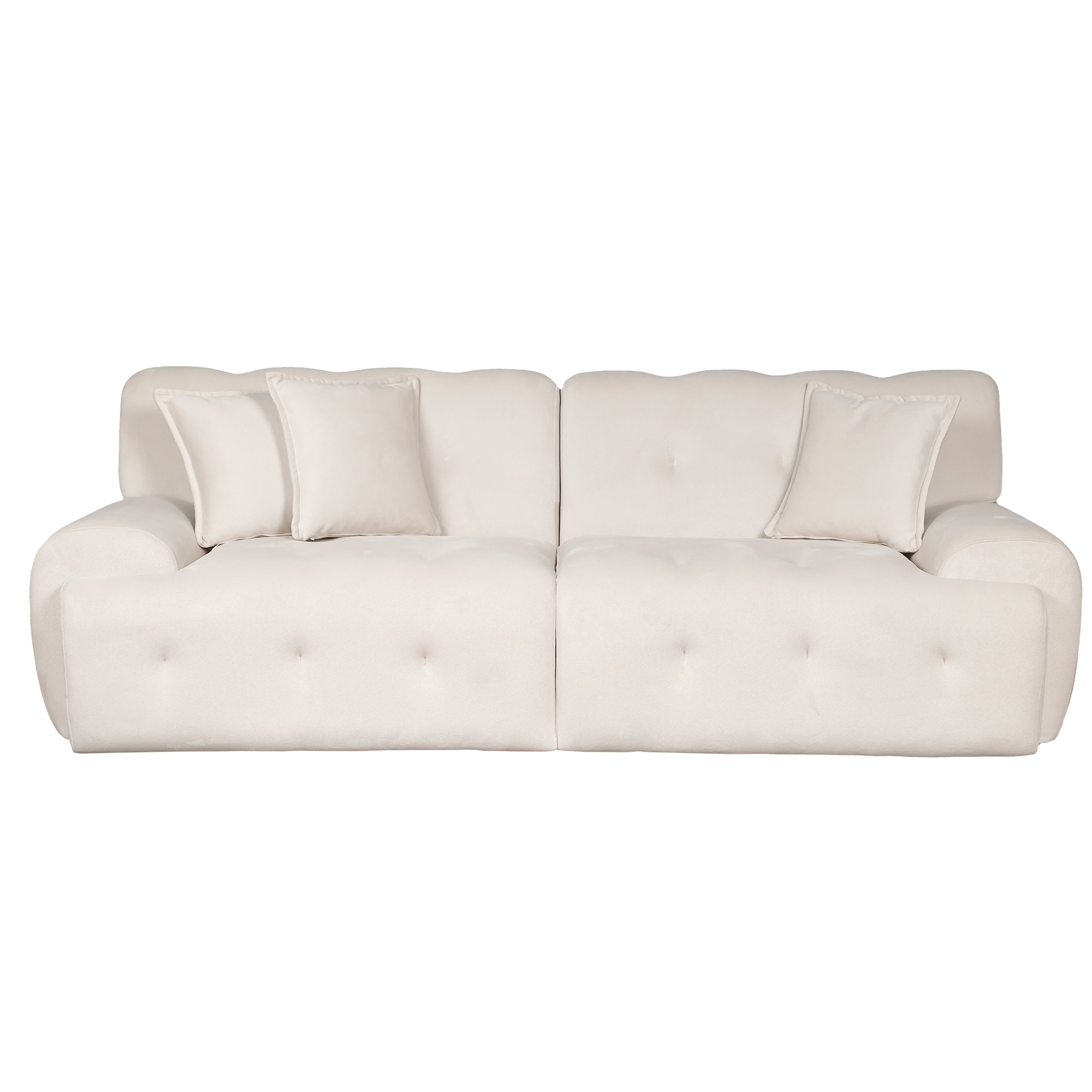 Panda - 3 Seater Sofa - Beige Fabric
