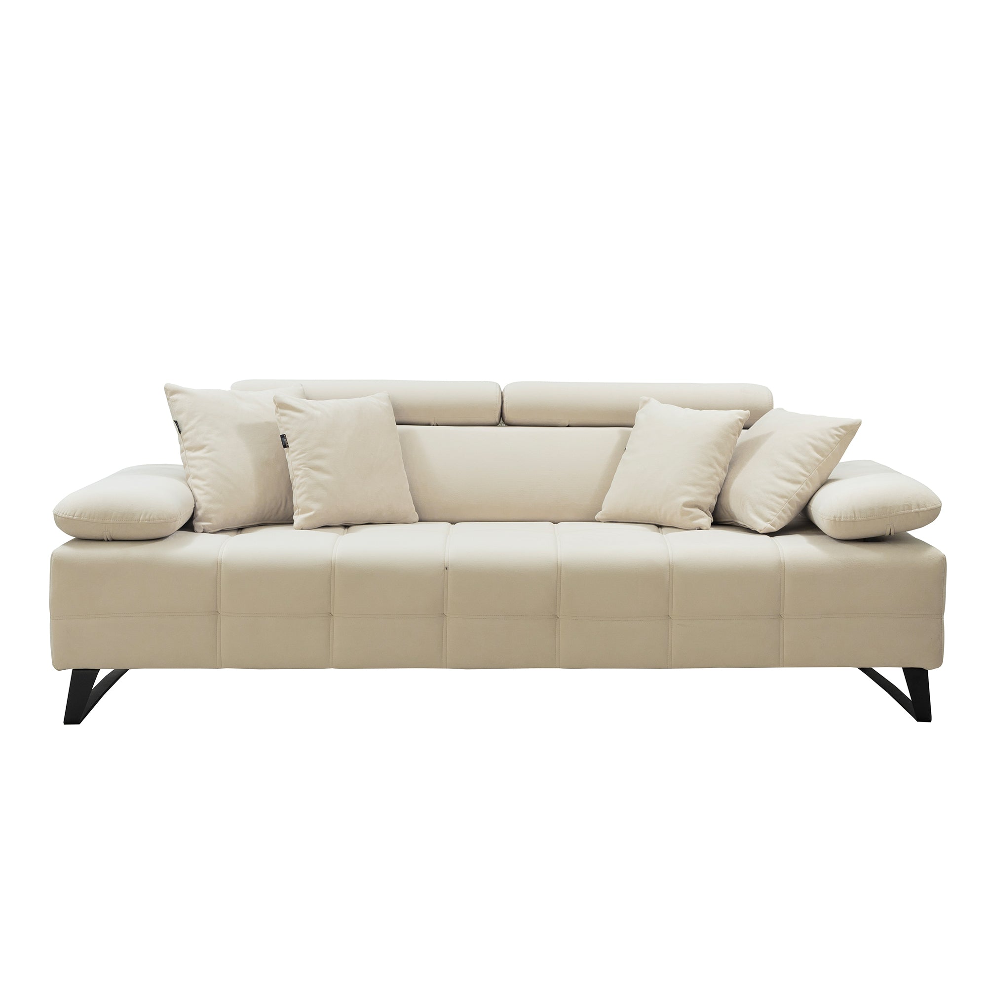 Luna - 3-seater sofa - Beige fabric
