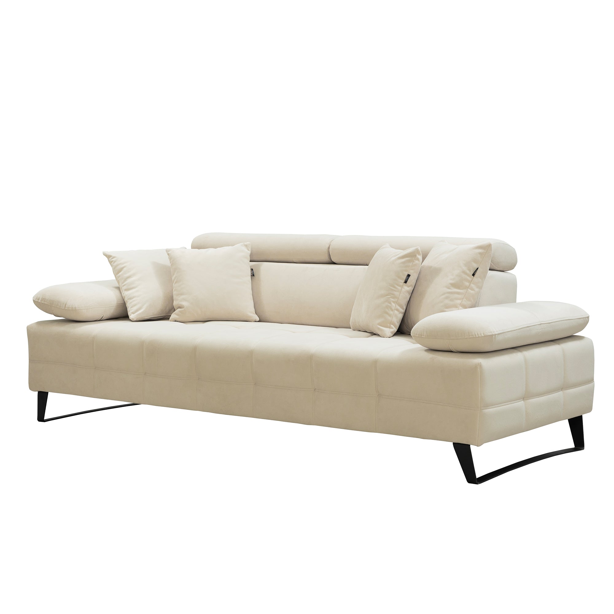 Luna - 3-seater sofa - Beige fabric