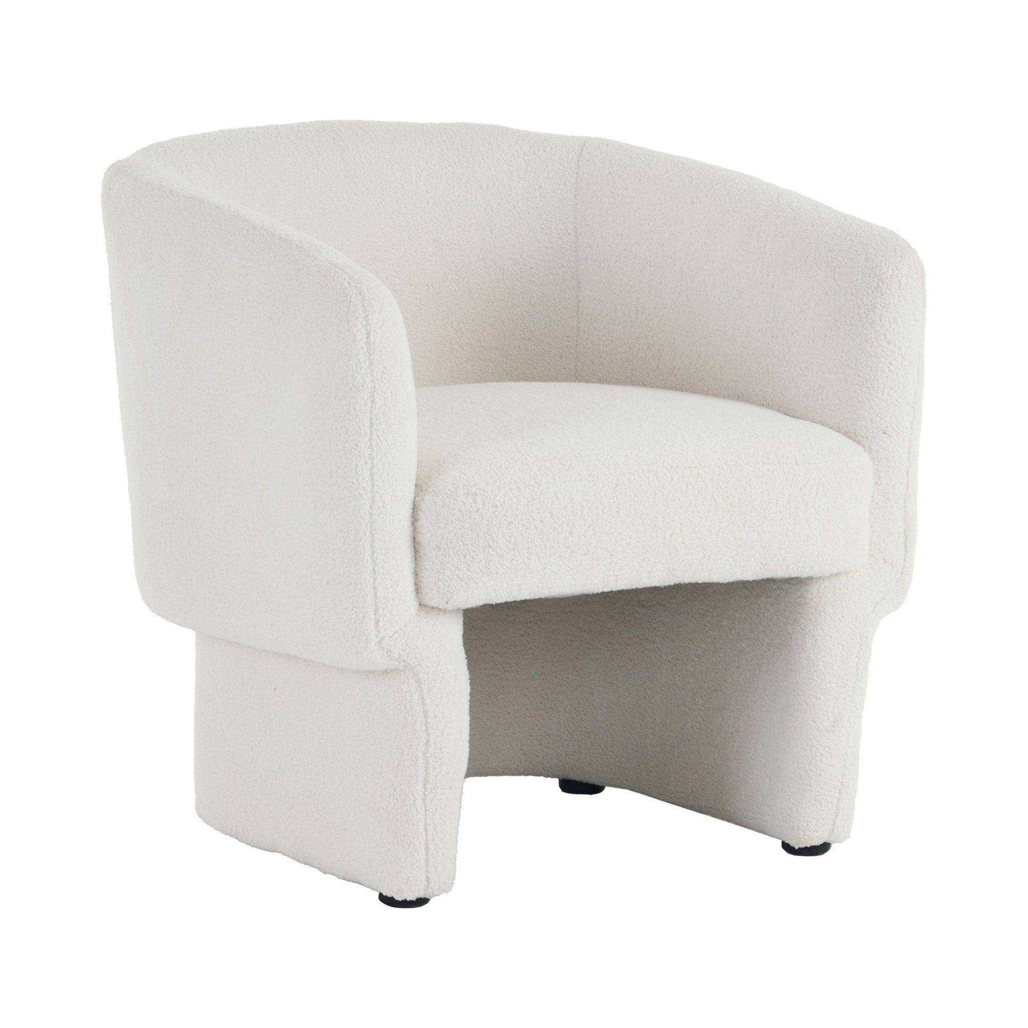 Sheri - Accent Chair - White Bouclé