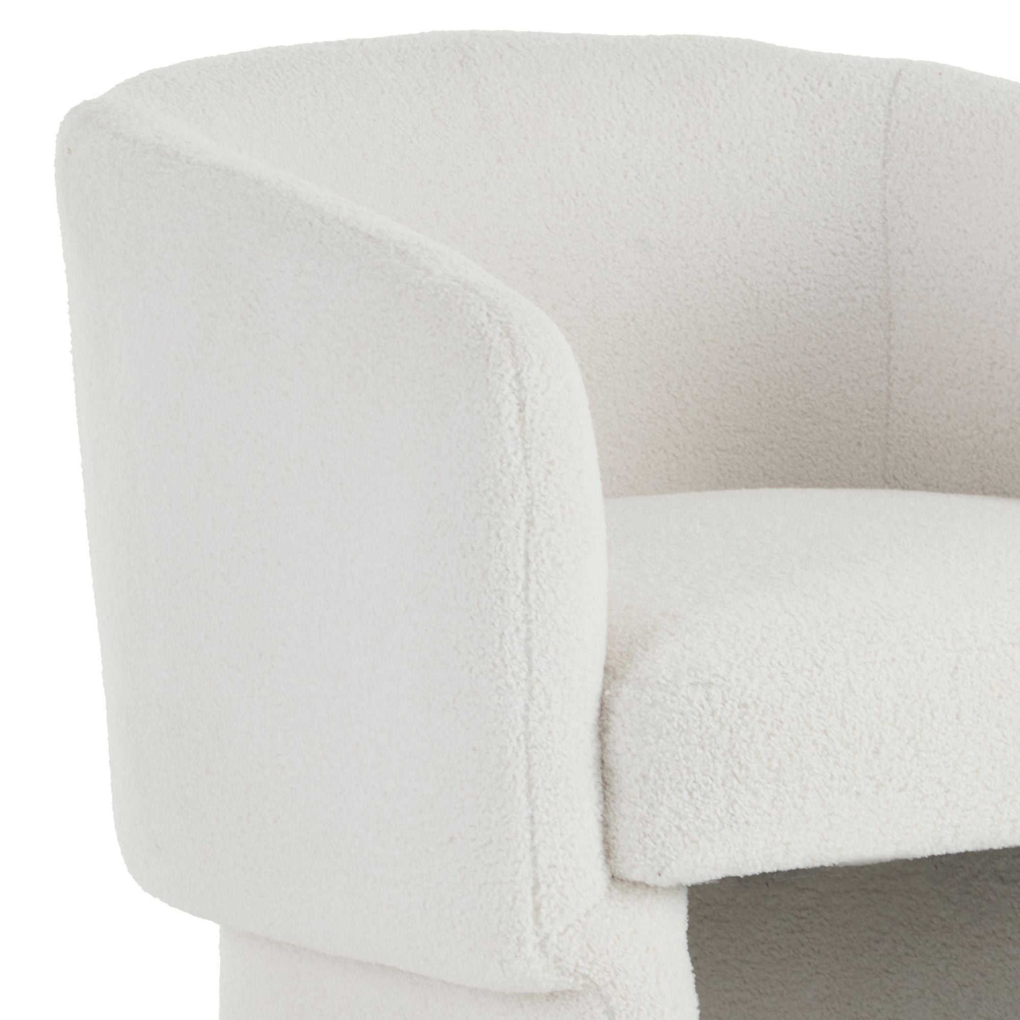 Sheri - Accent Chair - White Bouclé